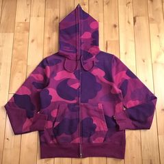 a bathing ape hoodie purple wgm full zip bape made in japan