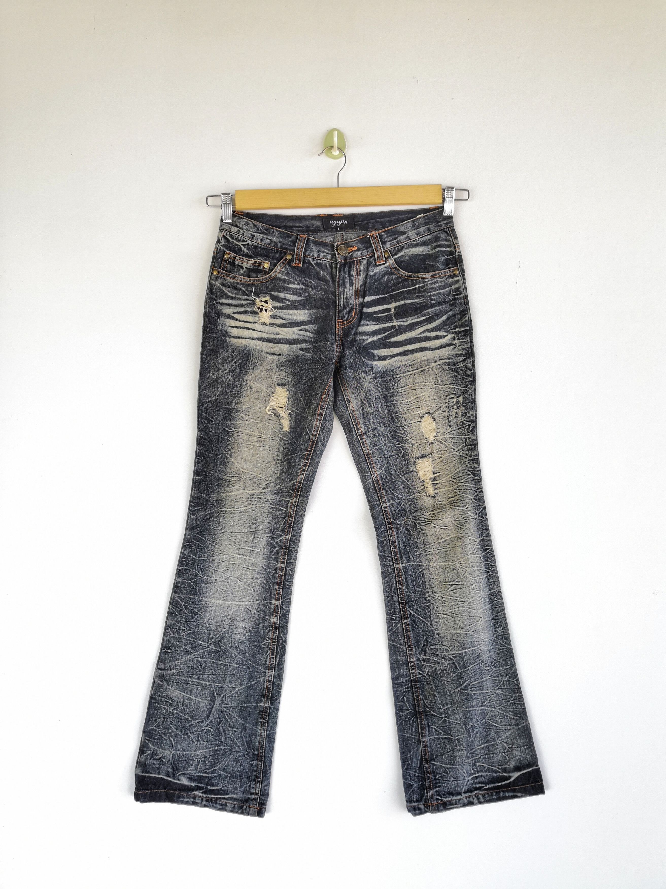Japanese Brand Vintage Ugajin Wide Leg Jeans Japanese Flare Denim Pants Size US 30 / EU 46 - 1 Thumbnail