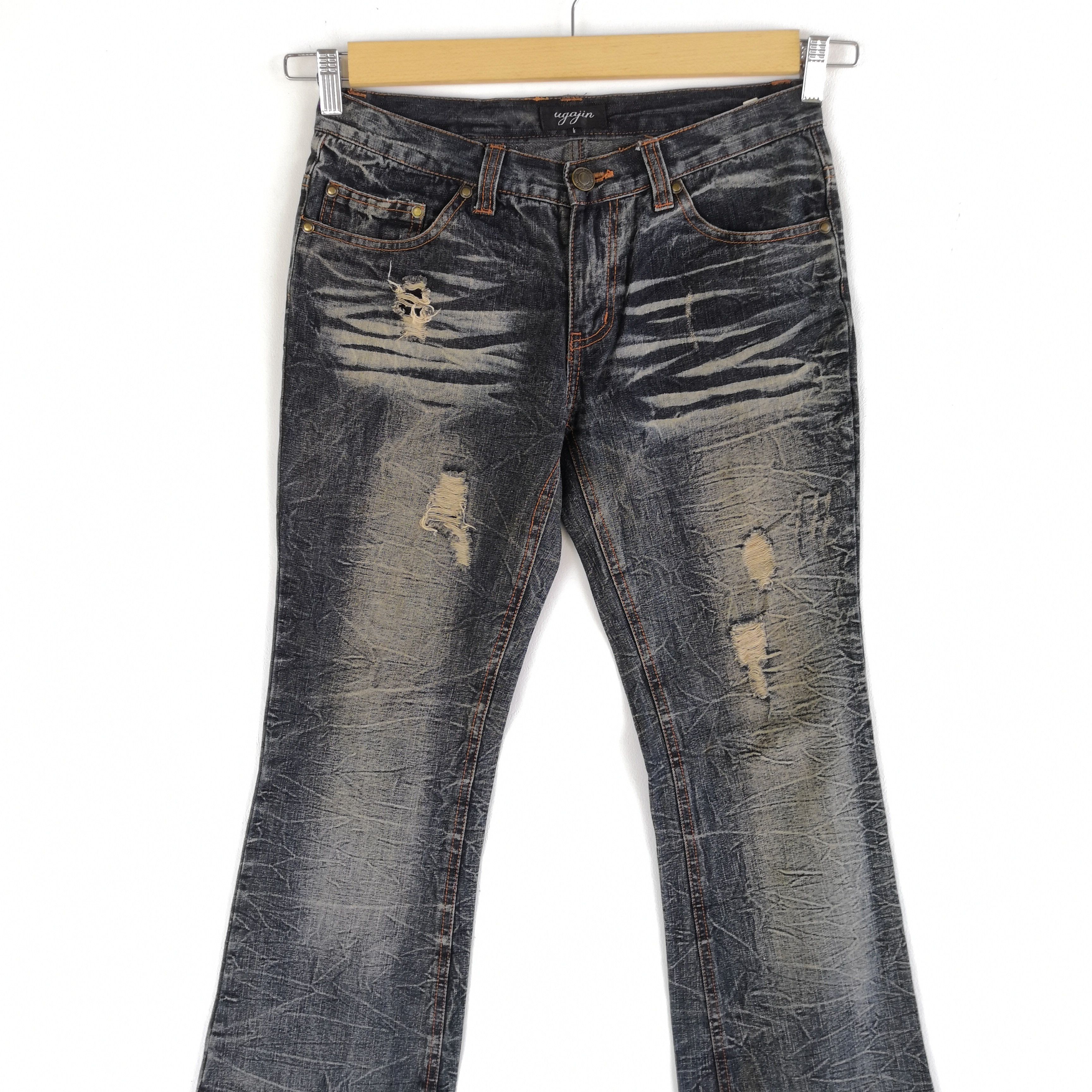 Japanese Brand Vintage Ugajin Wide Leg Jeans Japanese Flare Denim Pants Size US 30 / EU 46 - 4 Thumbnail