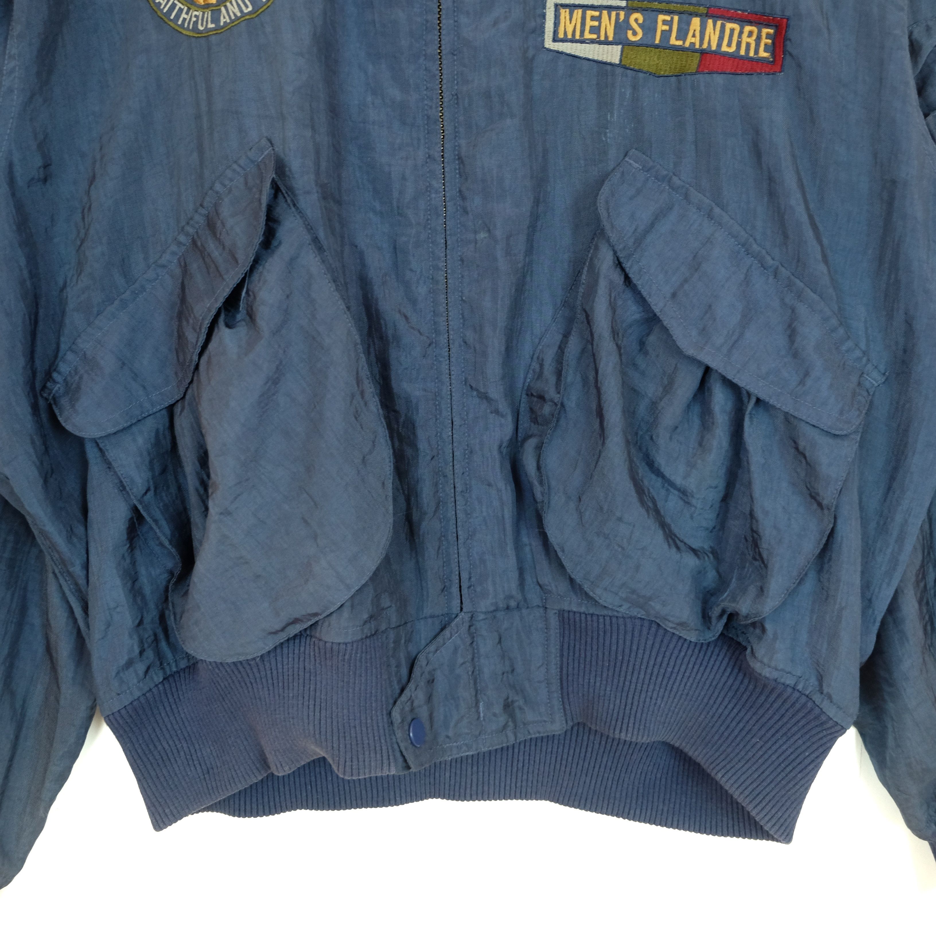 Japanese Brand MEN'S FLANDRE Big Logo Bomber Style Flight Jacket Size US XL / EU 56 / 4 - 7 Thumbnail