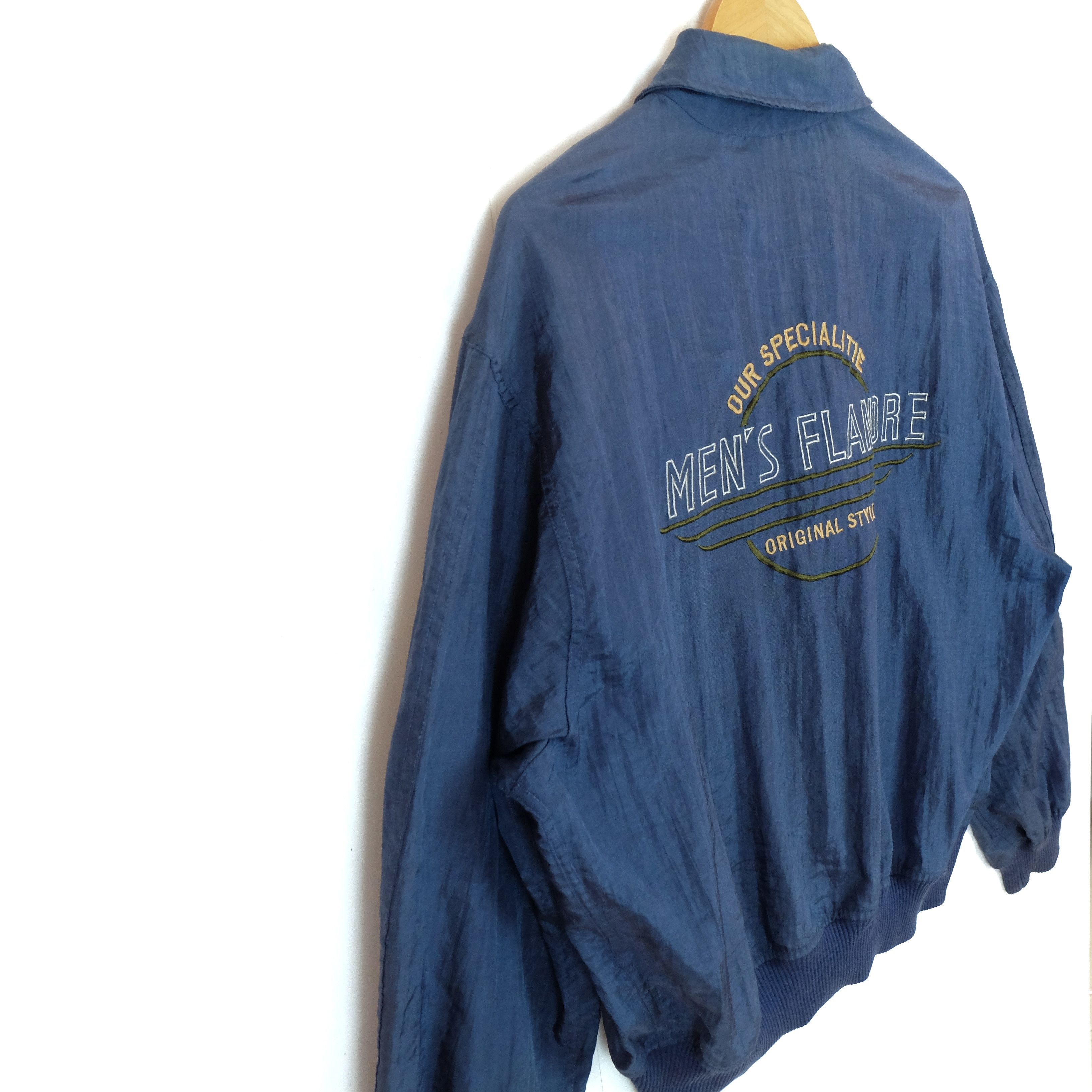 Japanese Brand MEN'S FLANDRE Big Logo Bomber Style Flight Jacket Size US XL / EU 56 / 4 - 4 Thumbnail
