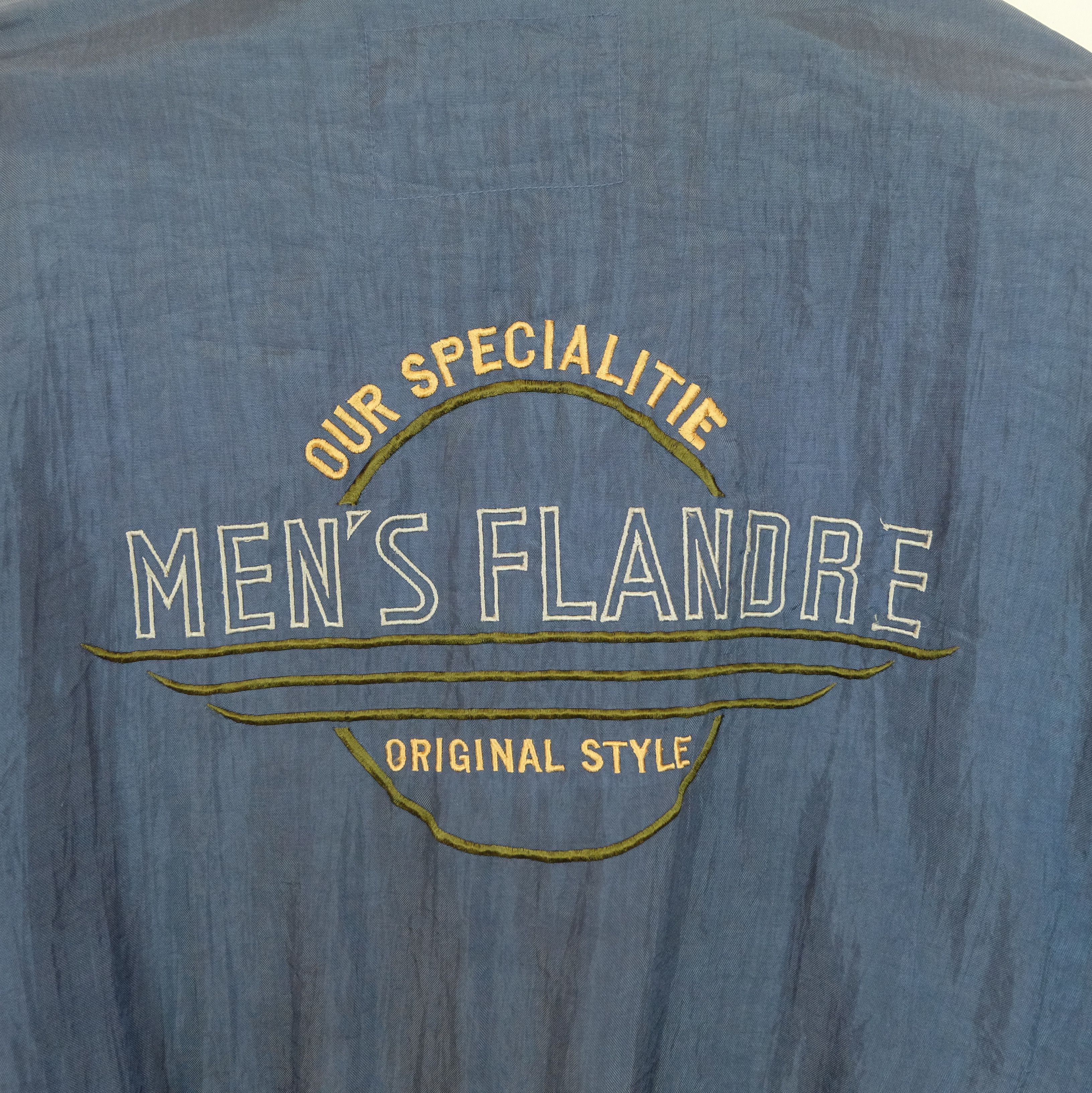 Japanese Brand MEN'S FLANDRE Big Logo Bomber Style Flight Jacket Size US XL / EU 56 / 4 - 3 Thumbnail