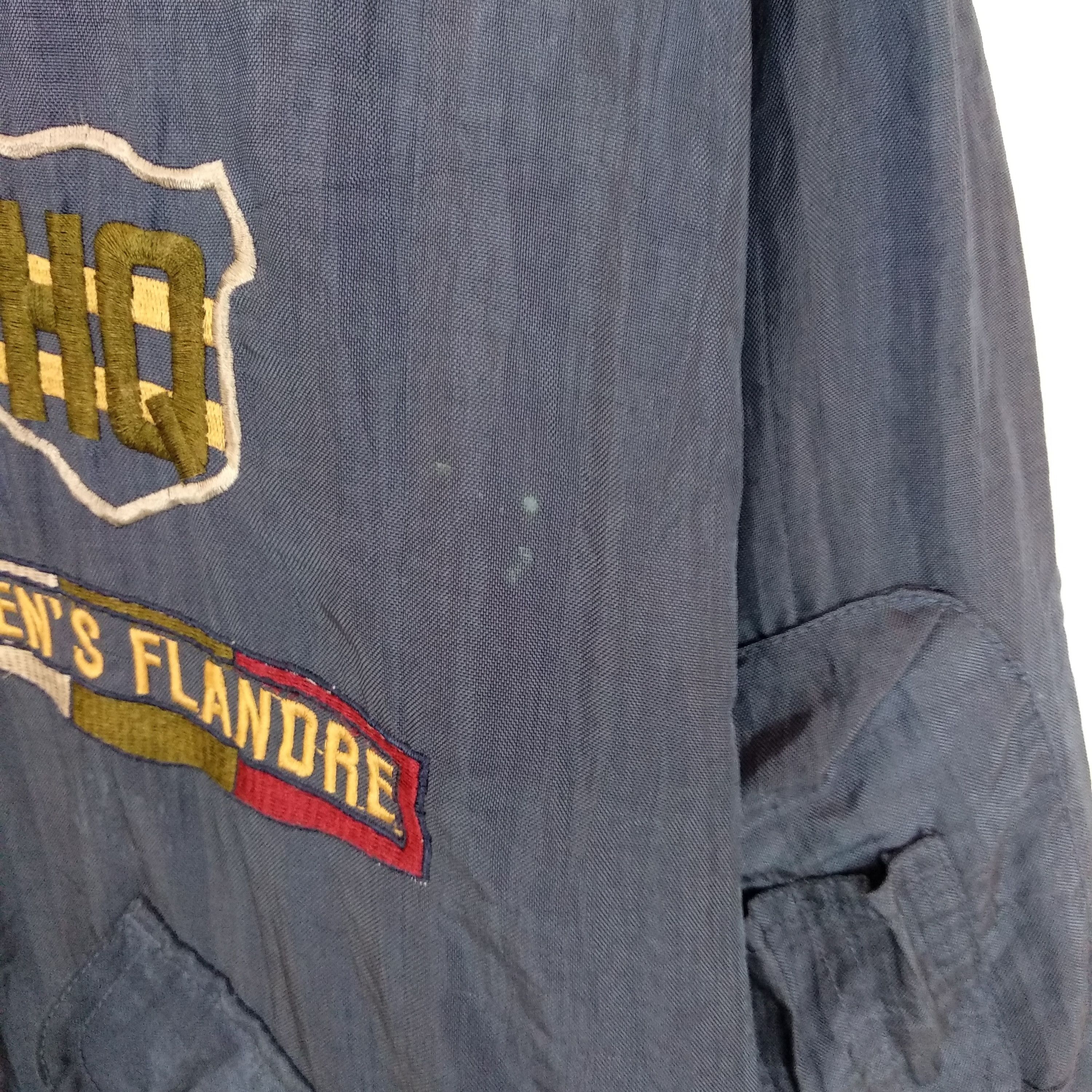 Japanese Brand MEN'S FLANDRE Big Logo Bomber Style Flight Jacket Size US XL / EU 56 / 4 - 10 Thumbnail