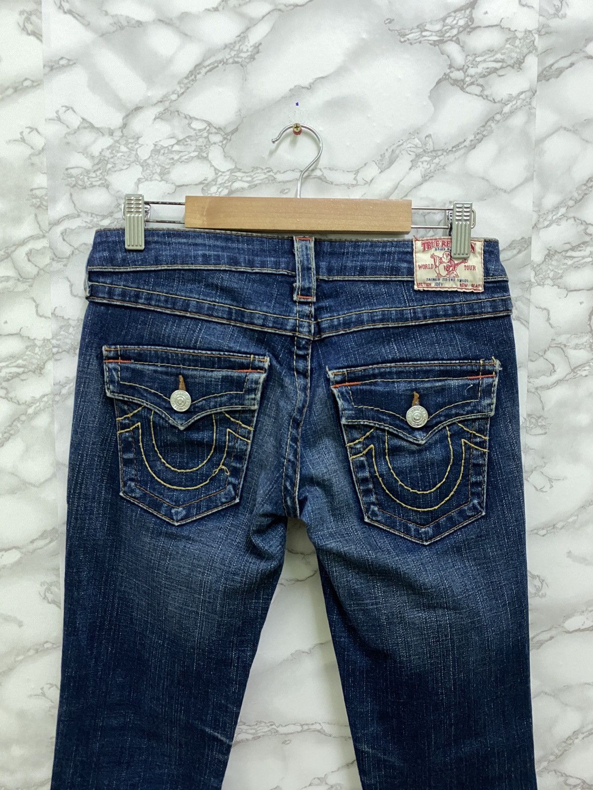 True Religion × Vintage Vintage TRUE RELIGION Back Logo Flared Bootcut Denim Pant Size US 27 - 7 Thumbnail