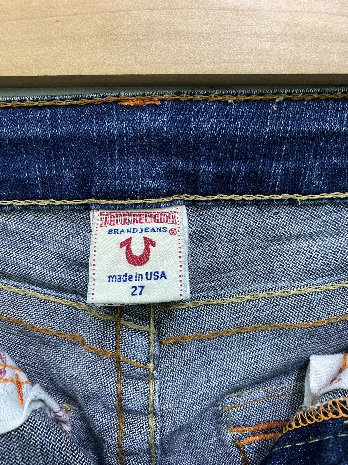 True Religion × Vintage Vintage TRUE RELIGION Back Logo Flared Bootcut Denim Pant Size US 27 - 12 Thumbnail