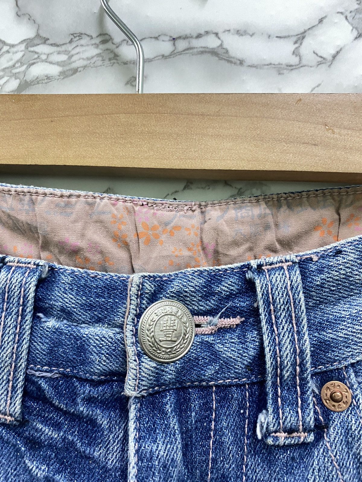 Japanese Brand × Vintage Vintage KARAKURI TAMASHI 🐉 Acid Wash Rare Design Denim Size US 29 - 8 Thumbnail