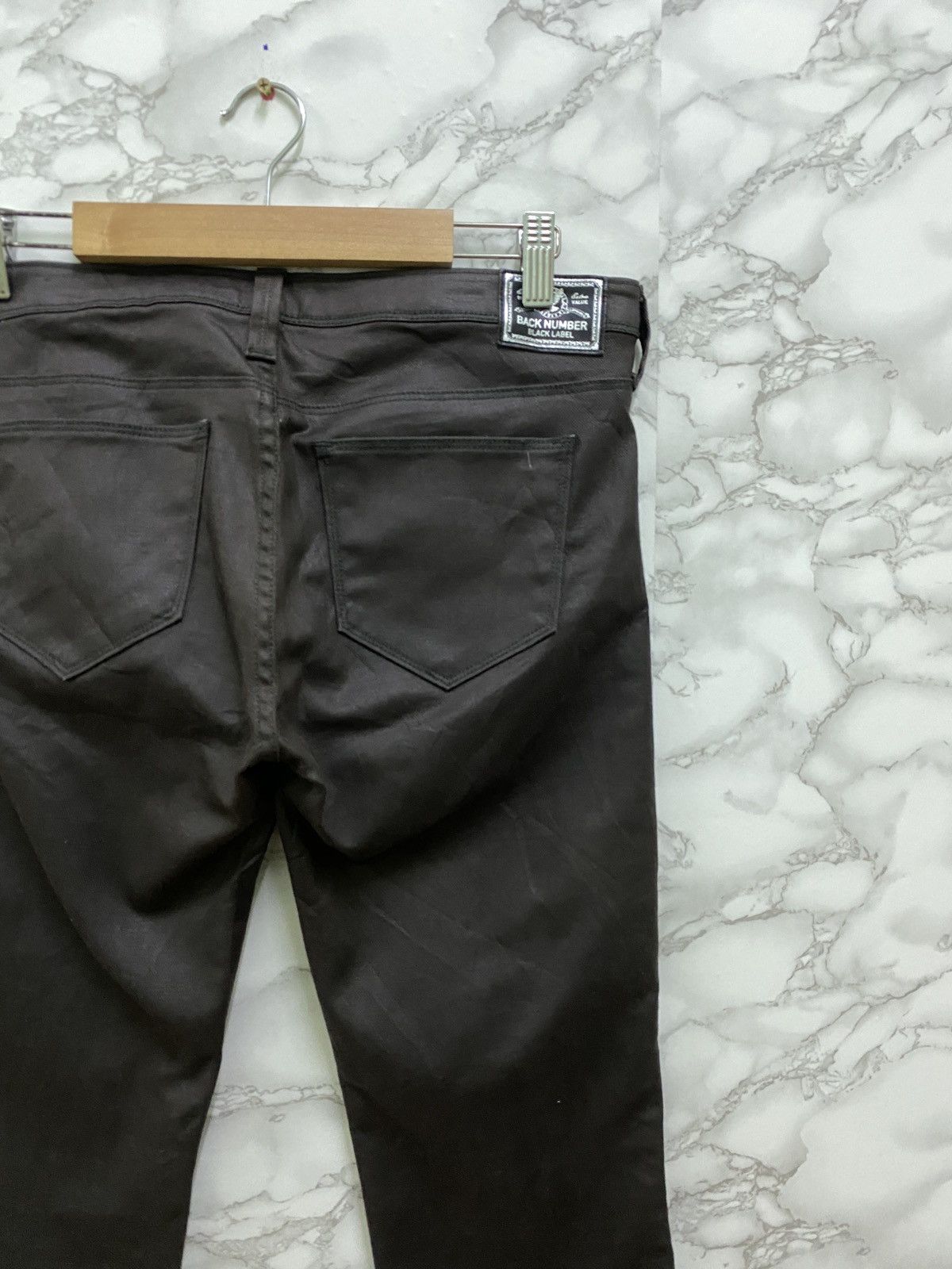 Japanese Brand × Other Famous BACK NUMBER Japan Waxed Low Rise Denim Pant Size US 30 / EU 46 - 11 Thumbnail