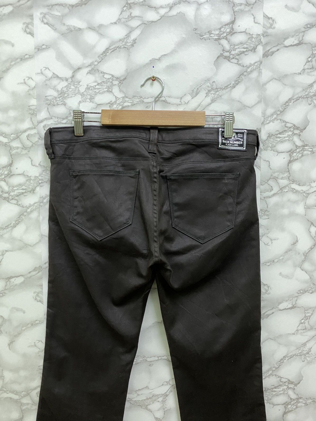 Japanese Brand × Other Famous BACK NUMBER Japan Waxed Low Rise Denim Pant Size US 30 / EU 46 - 9 Thumbnail