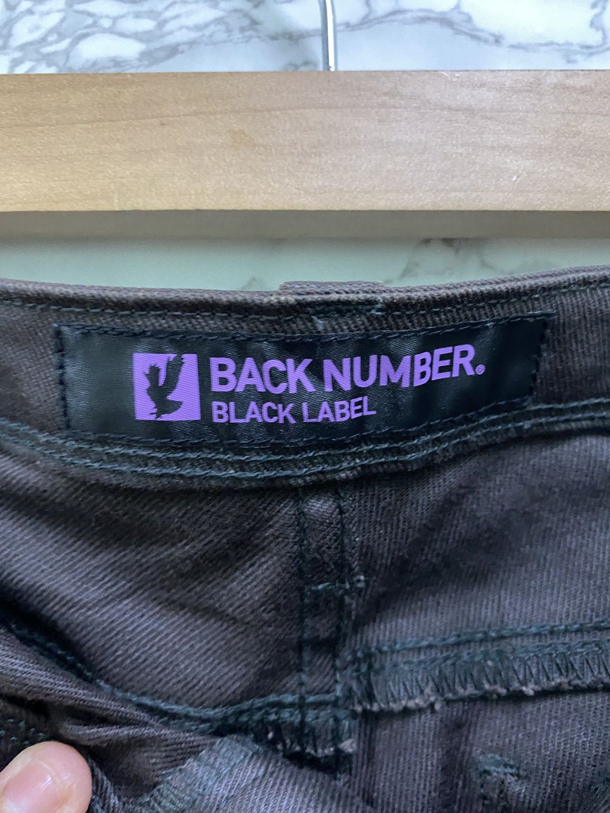 Japanese Brand × Other Famous BACK NUMBER Japan Waxed Low Rise Denim Pant Size US 30 / EU 46 - 8 Thumbnail