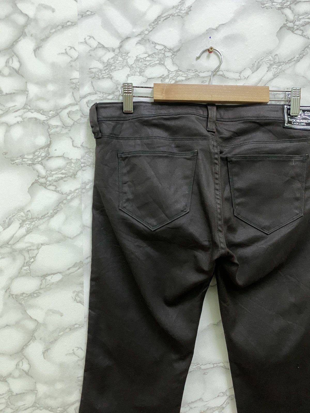 Japanese Brand × Other Famous BACK NUMBER Japan Waxed Low Rise Denim Pant Size US 30 / EU 46 - 10 Thumbnail