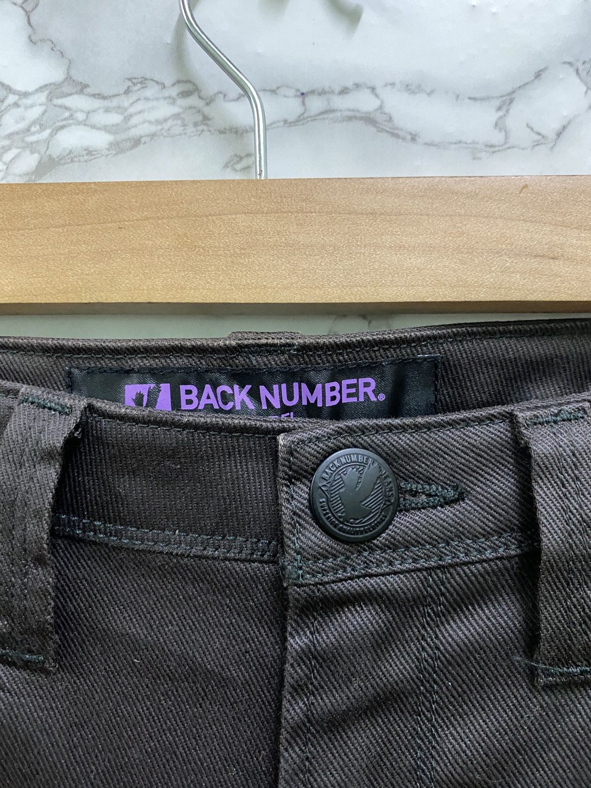 Japanese Brand × Other Famous BACK NUMBER Japan Waxed Low Rise Denim Pant Size US 30 / EU 46 - 7 Thumbnail