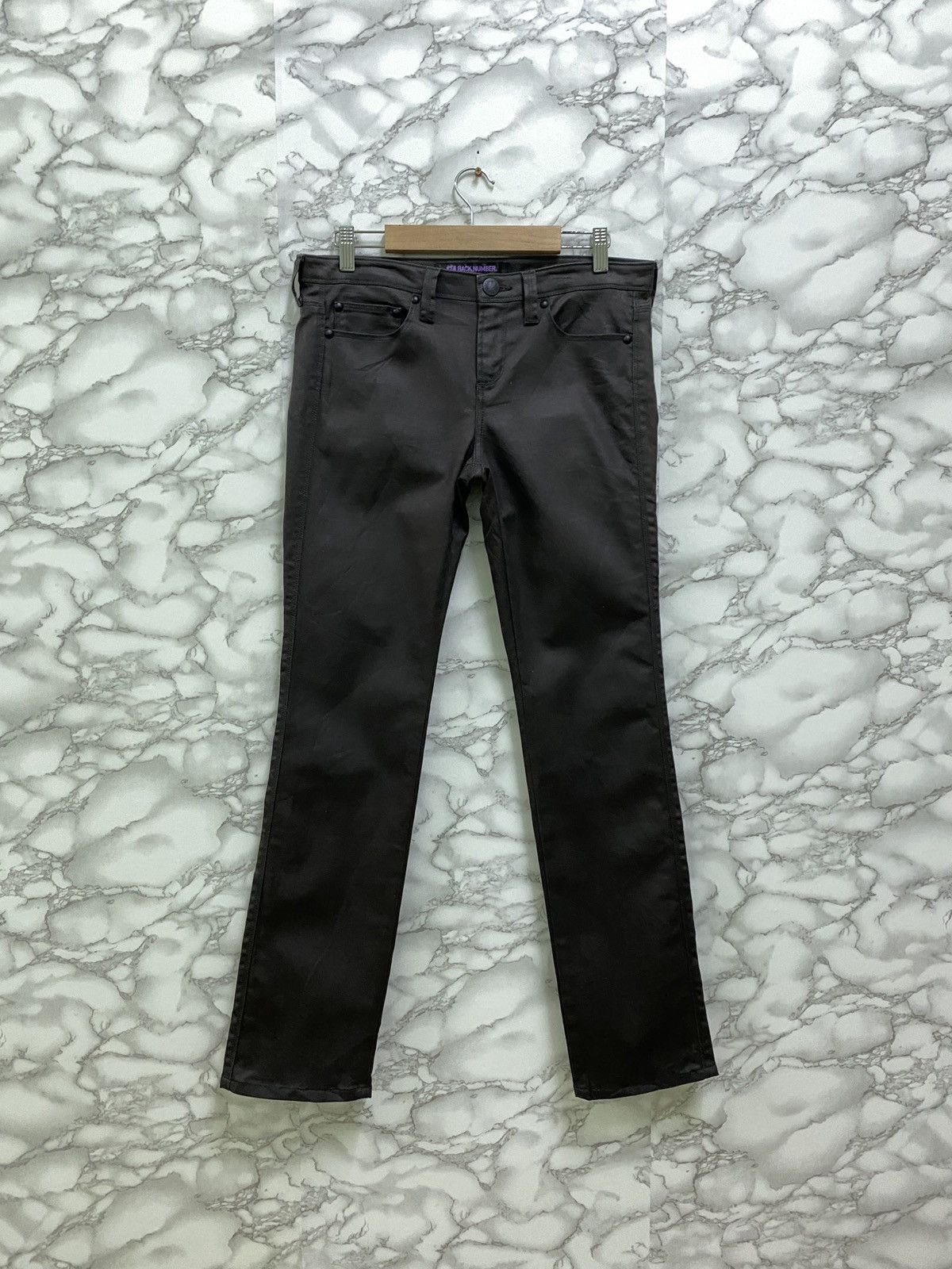 Japanese Brand × Other Famous BACK NUMBER Japan Waxed Low Rise Denim Pant Size US 30 / EU 46 - 1 Thumbnail