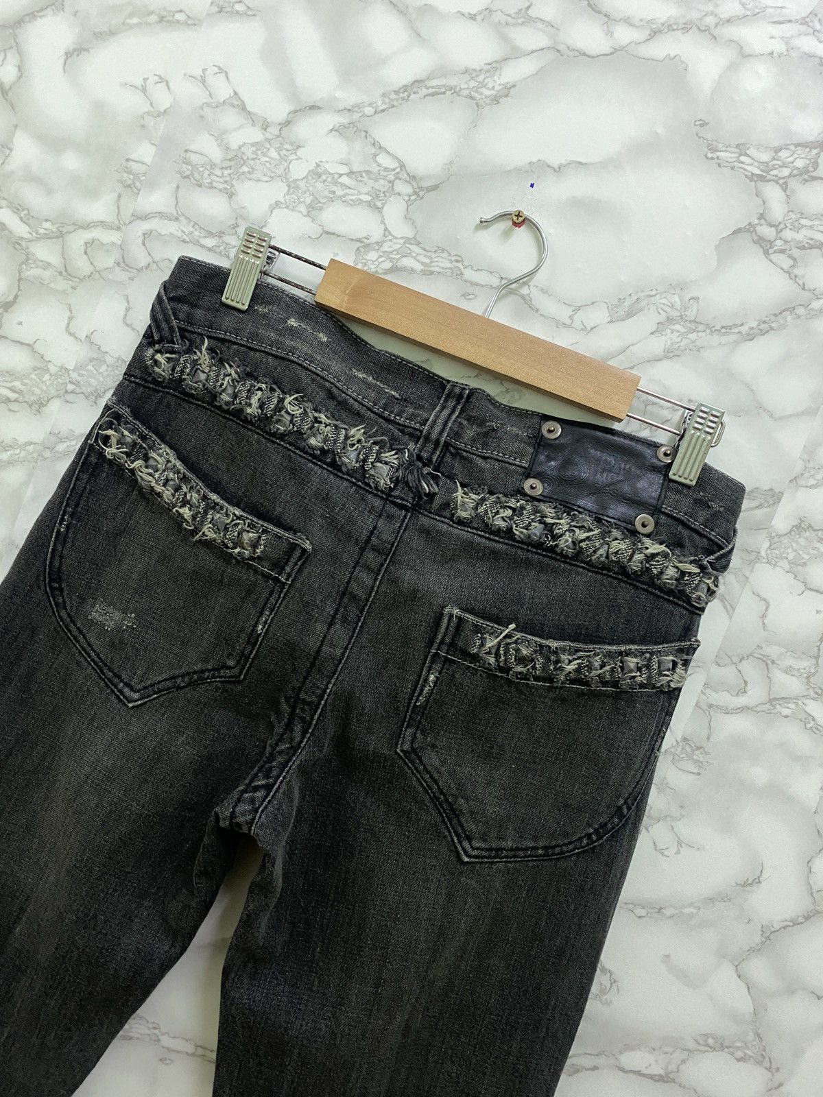 If Six Was Nine × Japanese Brand × Le Grande Bleu (L.G.B.) Vintage SEMANTIC DESIGN Seditionaries Studed Anarchism Denim Size US 28 / EU 44 - 12 Thumbnail