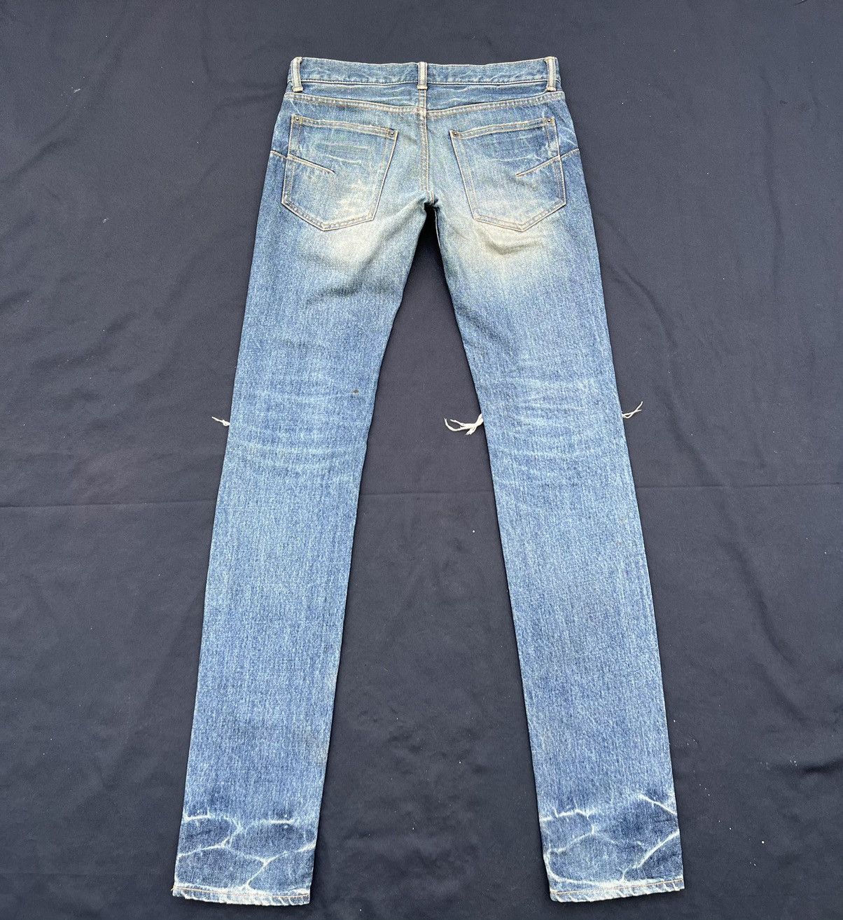 Pledge Trashed Vintage Pledge Japan Dirty Mud Denim Ripped Jeans Size US 30 / EU 46 - 24 Thumbnail