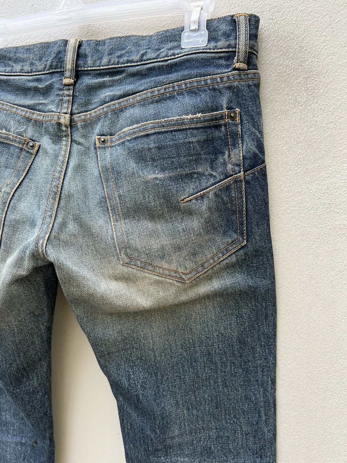 Pledge Trashed Vintage Pledge Japan Dirty Mud Denim Ripped Jeans Size US 30 / EU 46 - 14 Thumbnail