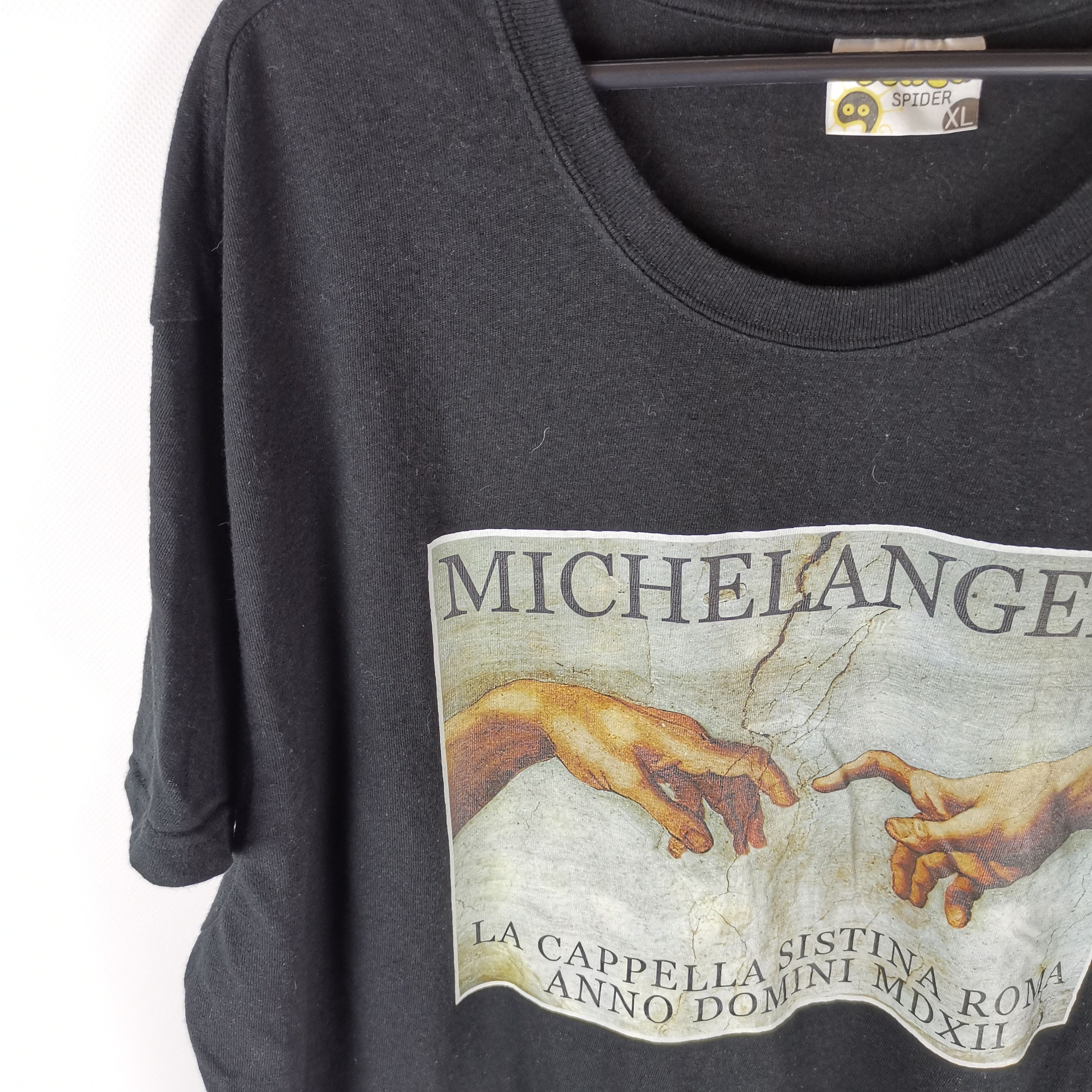Vintage Vintage Michelangelo “Creation Of Adam” touch of God shirt Size US XL / EU 56 / 4 - 4 Thumbnail