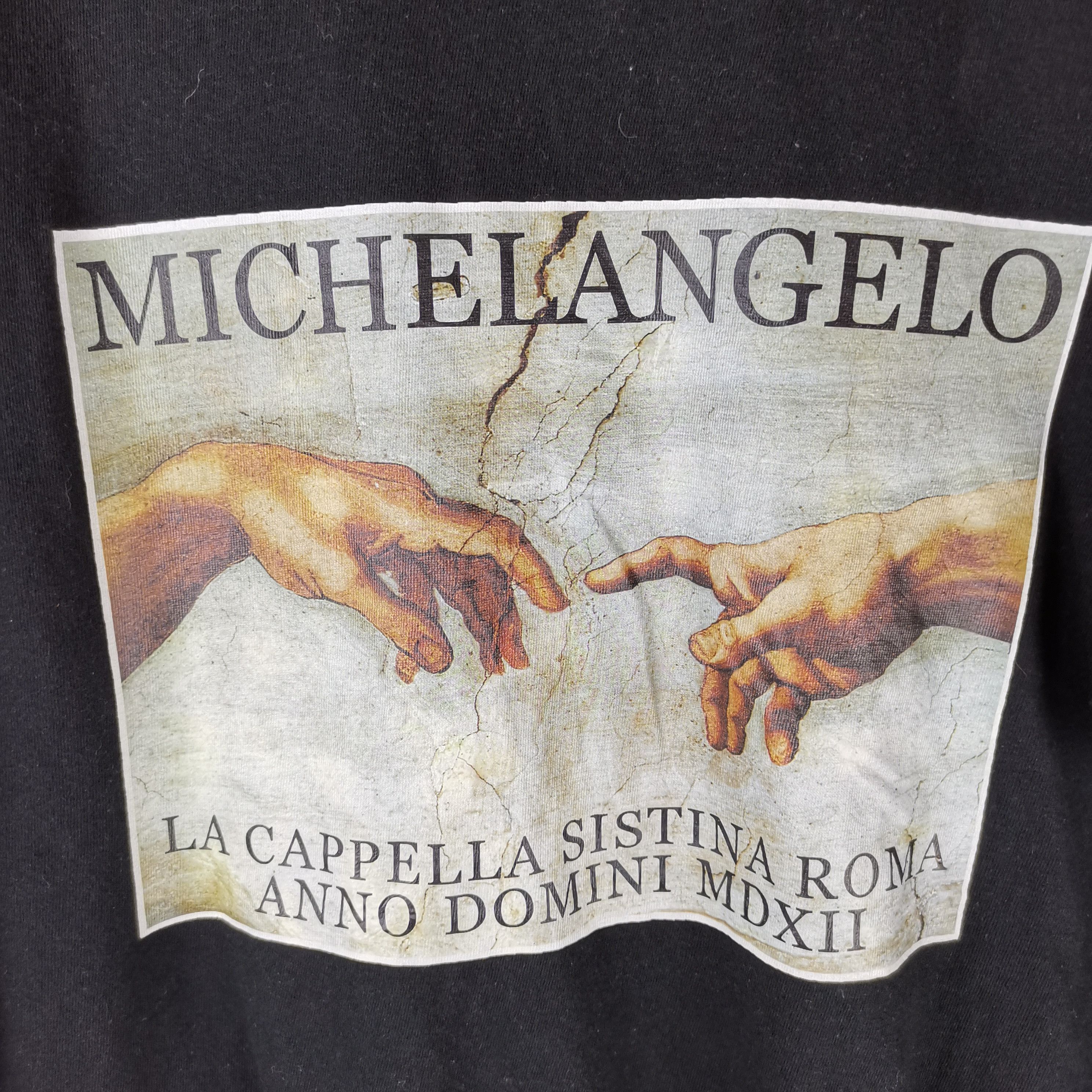 Vintage Vintage Michelangelo “Creation Of Adam” touch of God shirt Size US XL / EU 56 / 4 - 3 Thumbnail