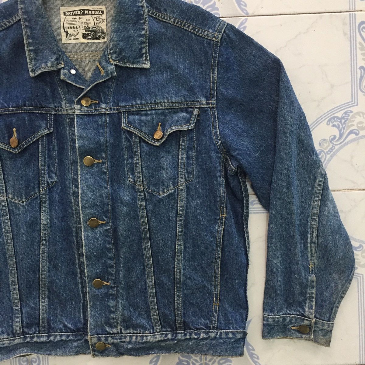 Japanese Brand Driver’s Manual Denim Jeans Jacket Size US M / EU 48-50 / 2 - 2 Thumbnail