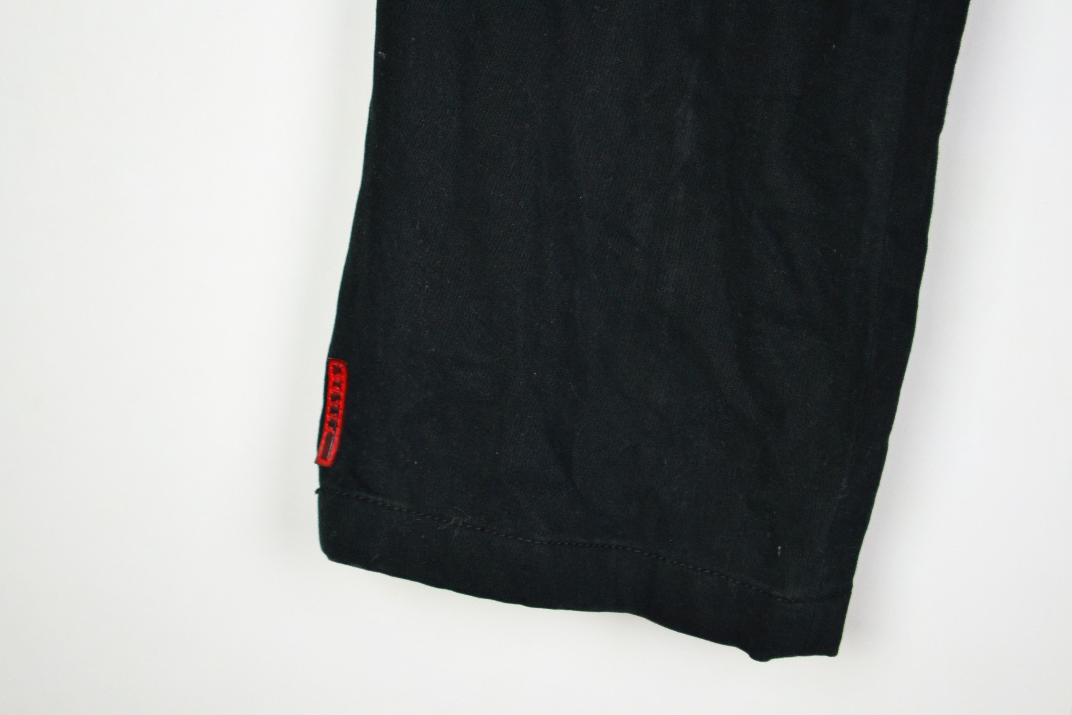 Prada 🔴 PRADA Pants Trousers Red Tab Zip Black Cotton Pockets Zip Size 27" / US 4 / IT 40 - 1 Thumbnail