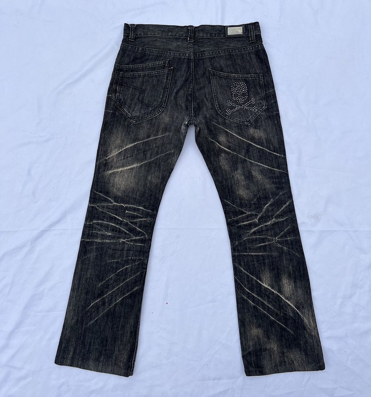 Vintage Flare Semantic Design Japan Fade Black Denim Flare Jeans Size US 32 / EU 48 - 5 Thumbnail