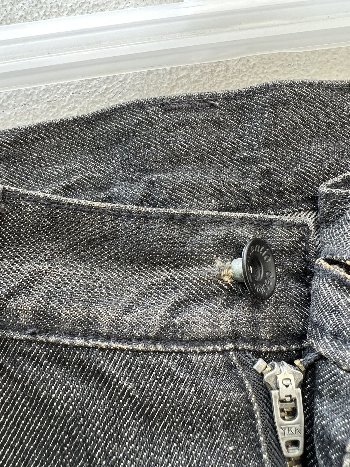 Vintage Flare Semantic Design Japan Fade Black Denim Flare Jeans Size US 32 / EU 48 - 8 Thumbnail