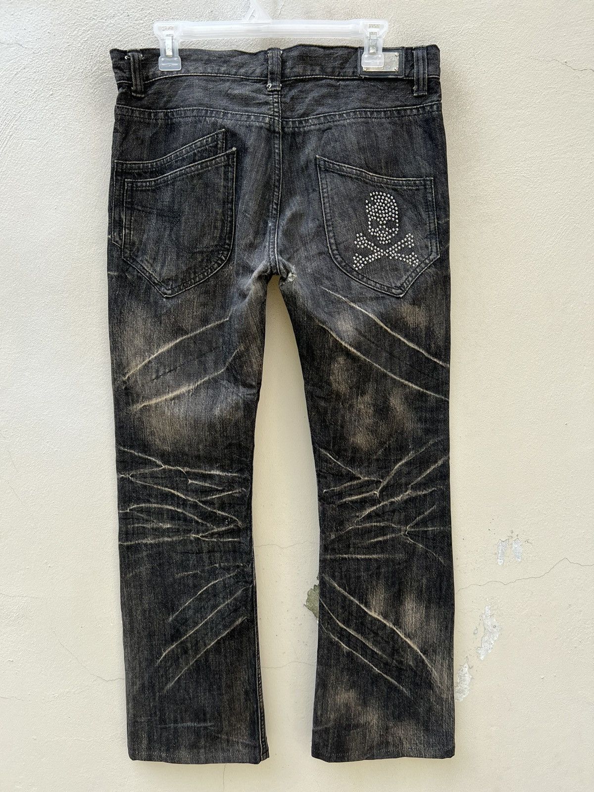 Vintage Flare Semantic Design Japan Fade Black Denim Flare Jeans Size US 32 / EU 48 - 13 Thumbnail