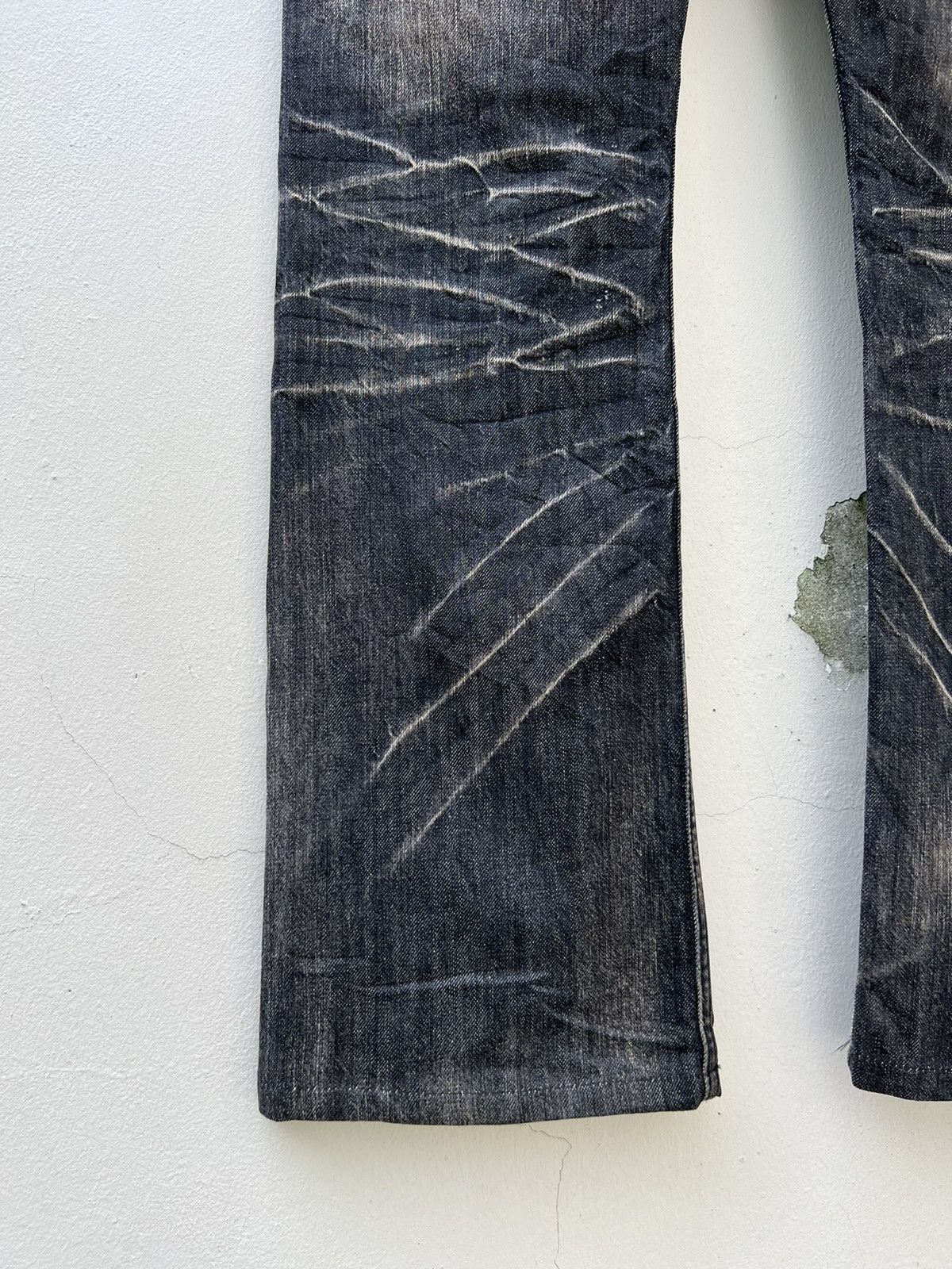 Vintage Flare Semantic Design Japan Fade Black Denim Flare Jeans Size US 32 / EU 48 - 15 Thumbnail
