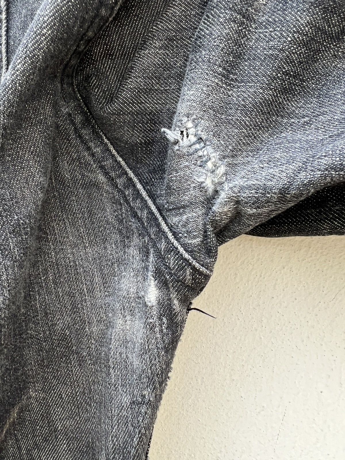 Vintage Flare Semantic Design Japan Fade Black Denim Flare Jeans Size US 32 / EU 48 - 19 Thumbnail