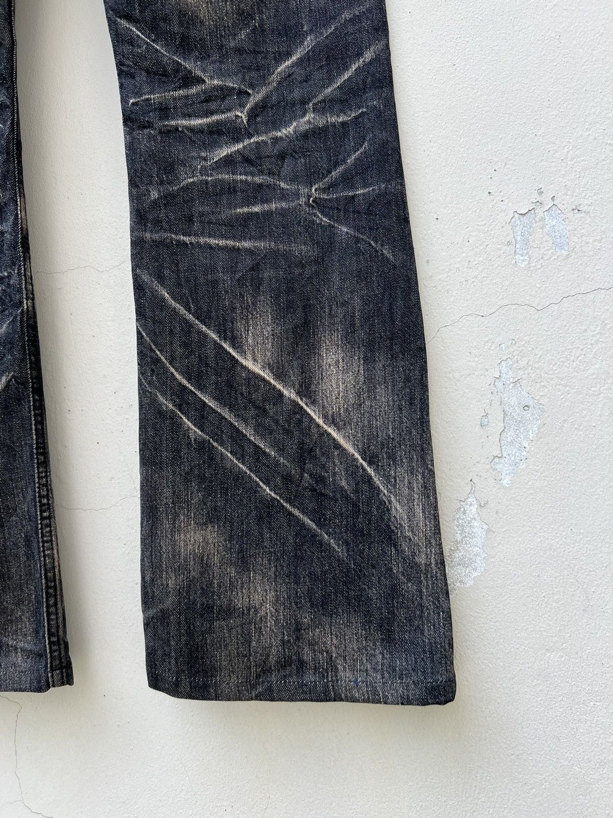 Vintage Flare Semantic Design Japan Fade Black Denim Flare Jeans Size US 32 / EU 48 - 18 Thumbnail