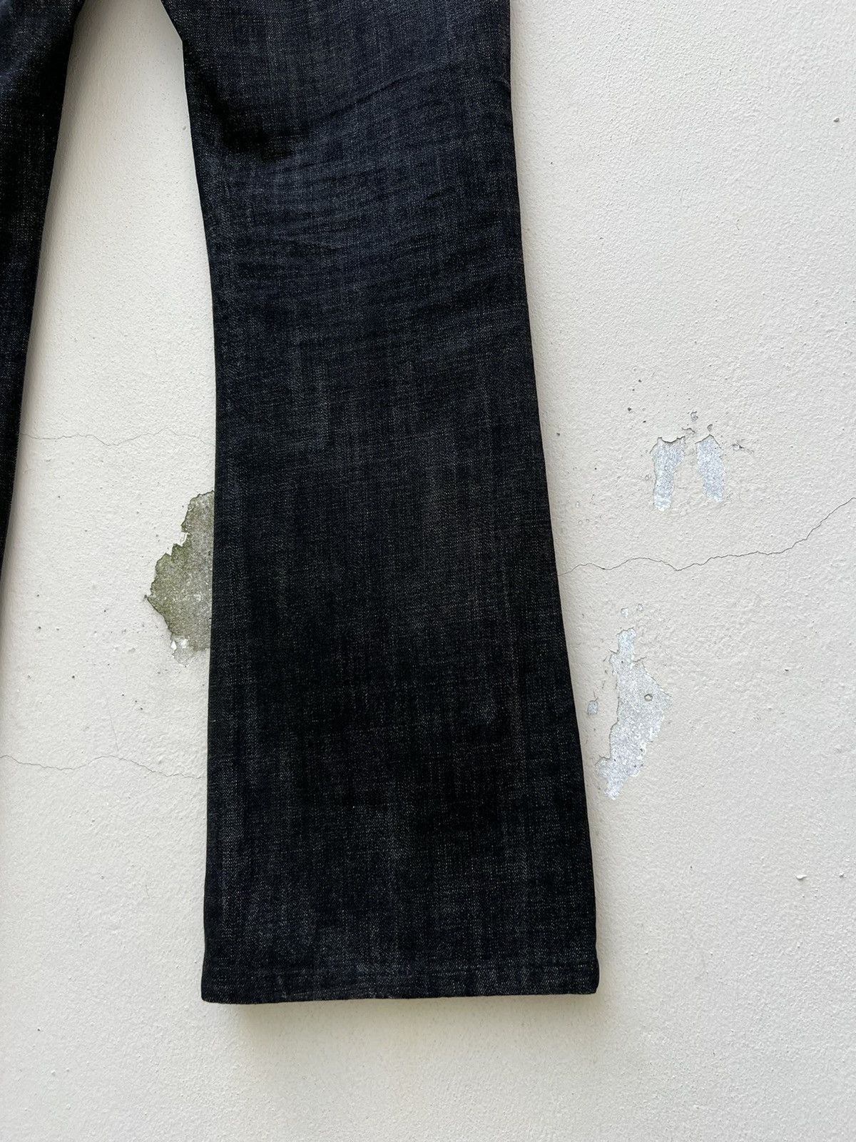 5351 POUR LES HOMMES Vintage 5351 Pour Les Homme Black Wax Denim Rips Flare Jeans Size US 30 / EU 46 - 14 Thumbnail