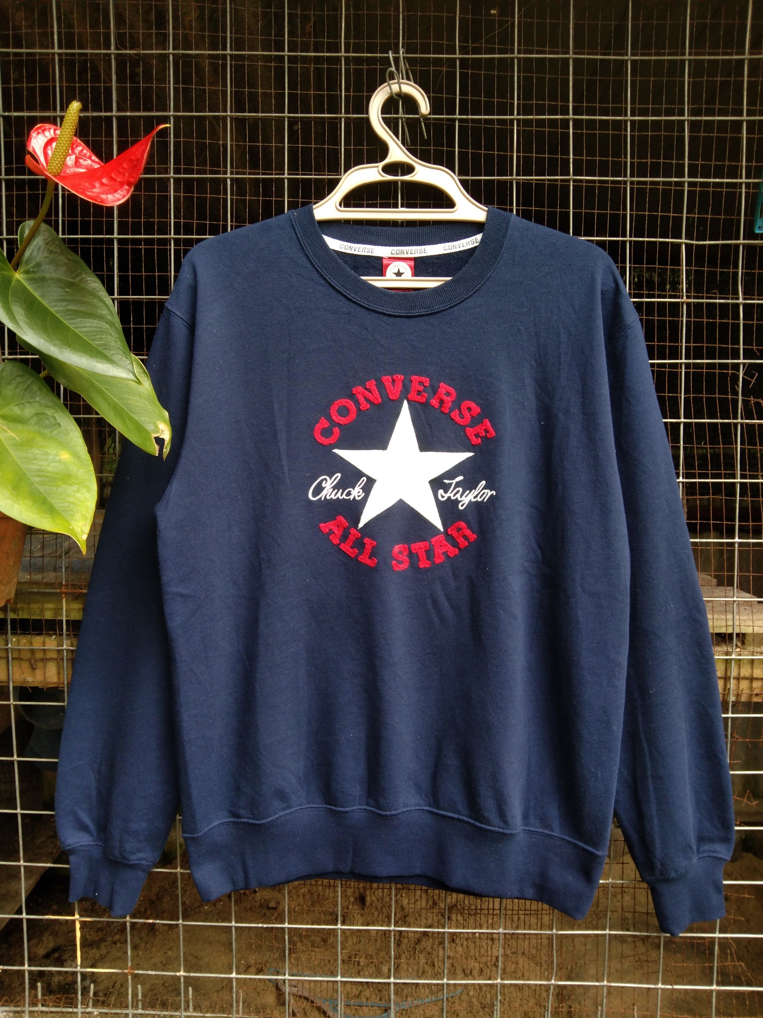 image of Converse Chuck Taylor Sweatshirt in Blue, Men's (Size Medium)