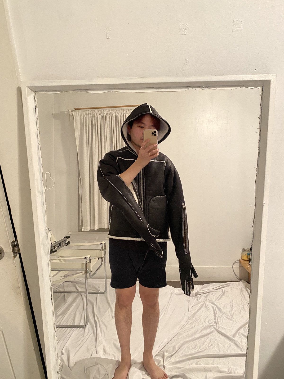 Rick Owens RICK OWENS FW21 SEALED WINDBREAKER GLOVE INSERT SHEARLING Size US S / EU 44-46 / 1 - 5 Thumbnail
