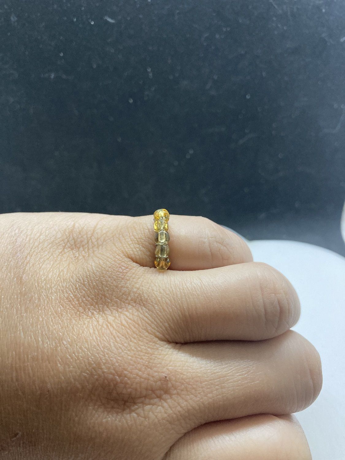 Handmade Amber beads Tibetan silver ring - size 5.5 Size ONE SIZE - 4 Thumbnail