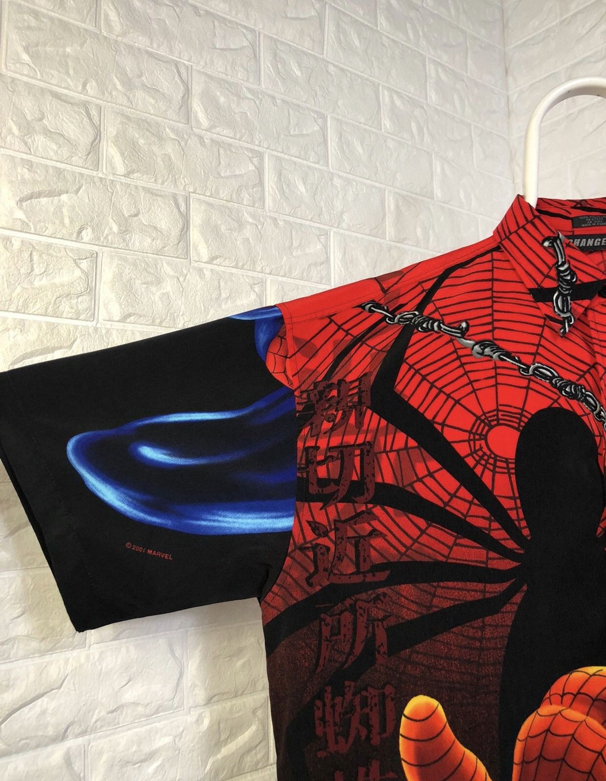 Marvel Comics × Vintage VINTAGE OVERPRINTED SPIDER-MAN SHIRT Size US XL / EU 56 / 4 - 6 Thumbnail