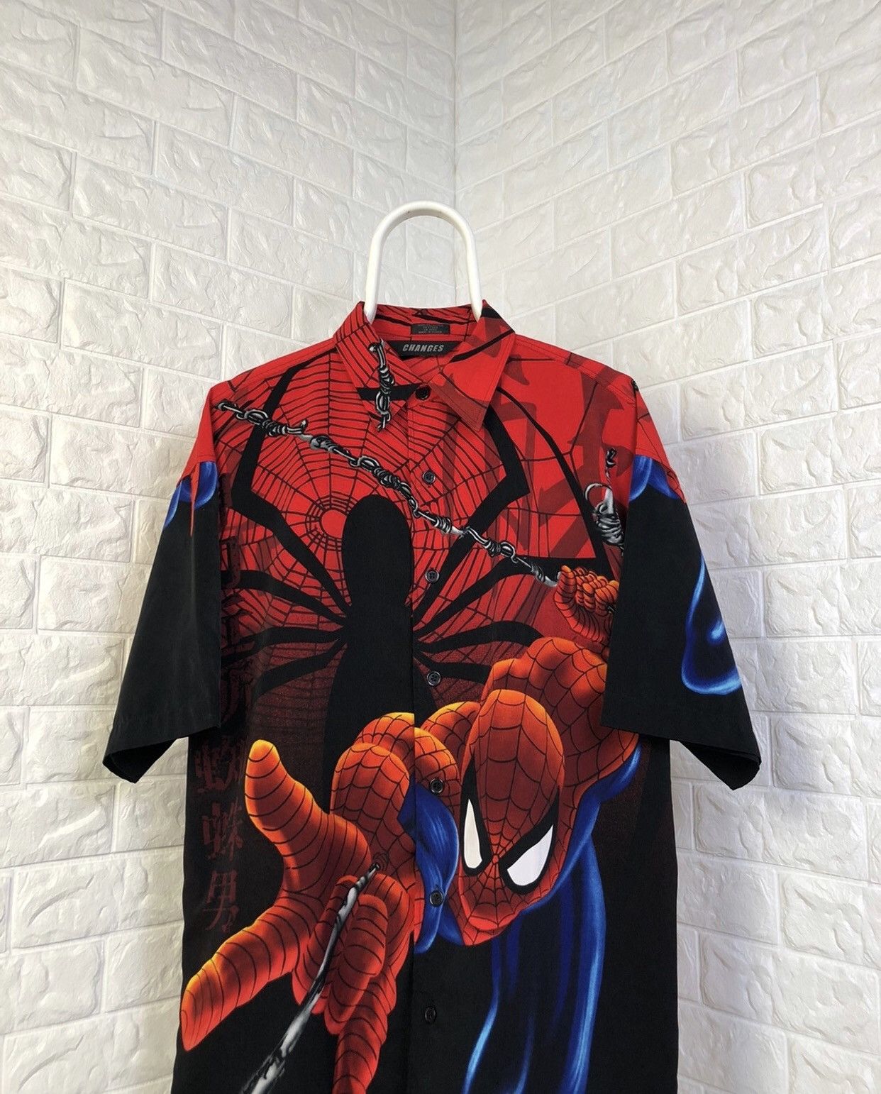 Marvel Comics × Vintage VINTAGE OVERPRINTED SPIDER-MAN SHIRT Size US XL / EU 56 / 4 - 3 Thumbnail