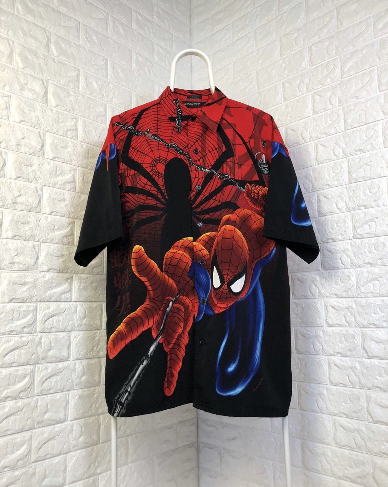 Marvel Comics × Vintage VINTAGE OVERPRINTED SPIDER-MAN SHIRT Size US XL / EU 56 / 4 - 1 Thumbnail