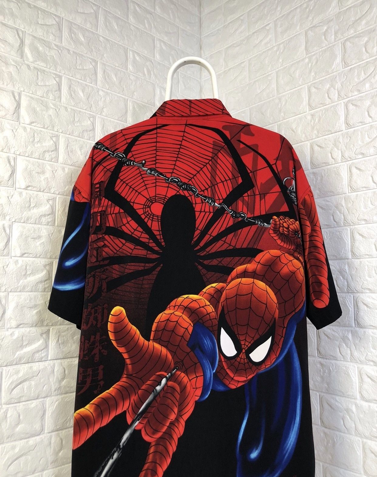 Marvel Comics × Vintage VINTAGE OVERPRINTED SPIDER-MAN SHIRT Size US XL / EU 56 / 4 - 4 Thumbnail