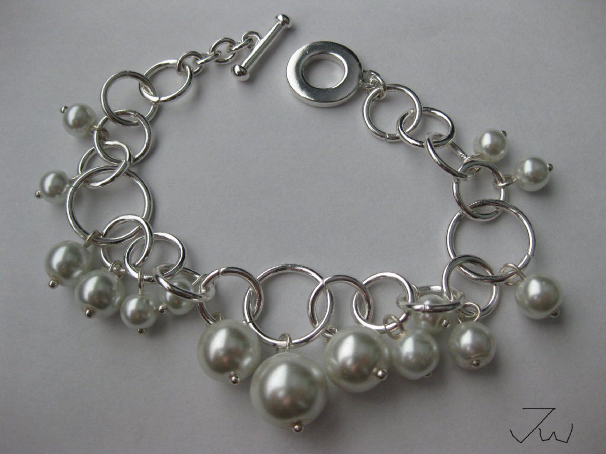 Handmade Pearl Beads Chain bracelet Size ONE SIZE - 1 Thumbnail