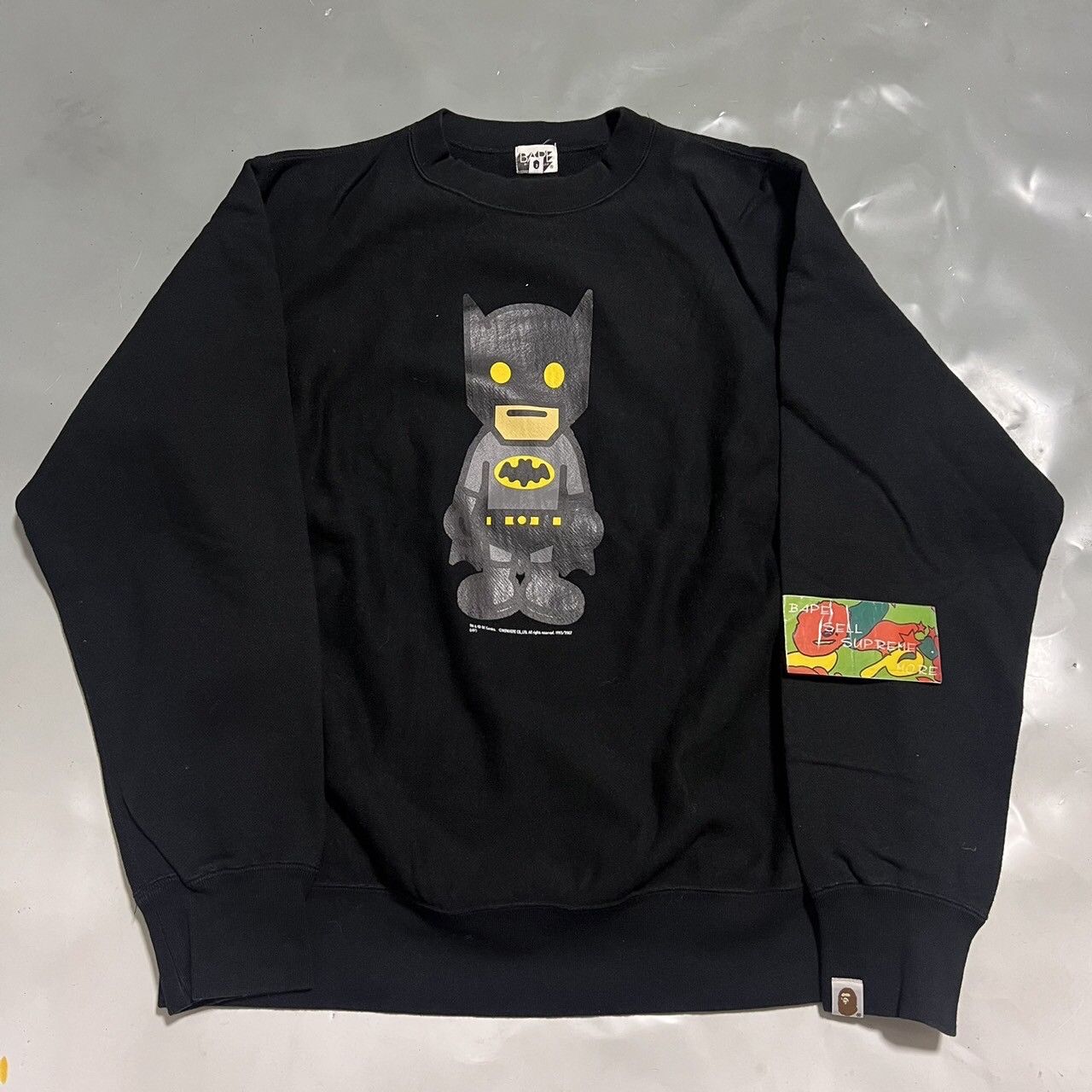 image of Bape Dc Batman Crewneck Black, Men's (Size Medium)