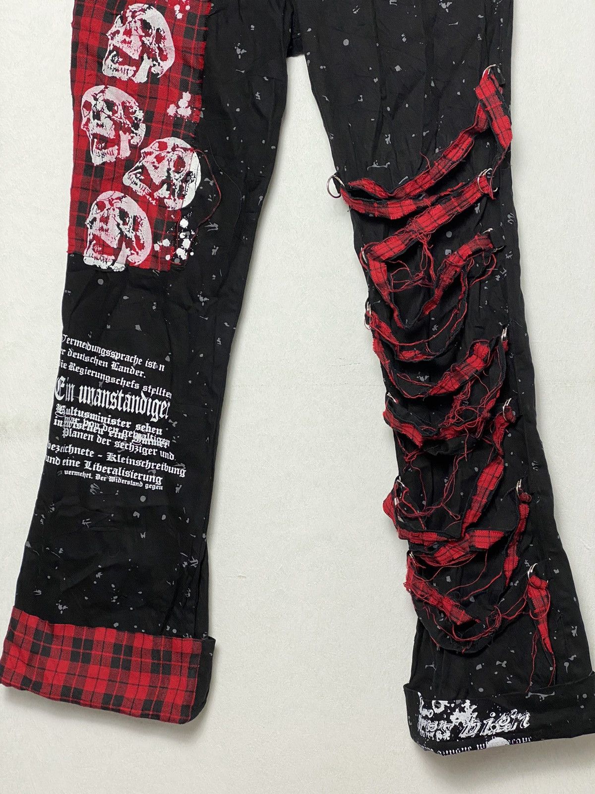 Japanese Brand Vintage Blood Storm Punk Distressed Flared Pants Hysteric Size US 33 - 2 Thumbnail
