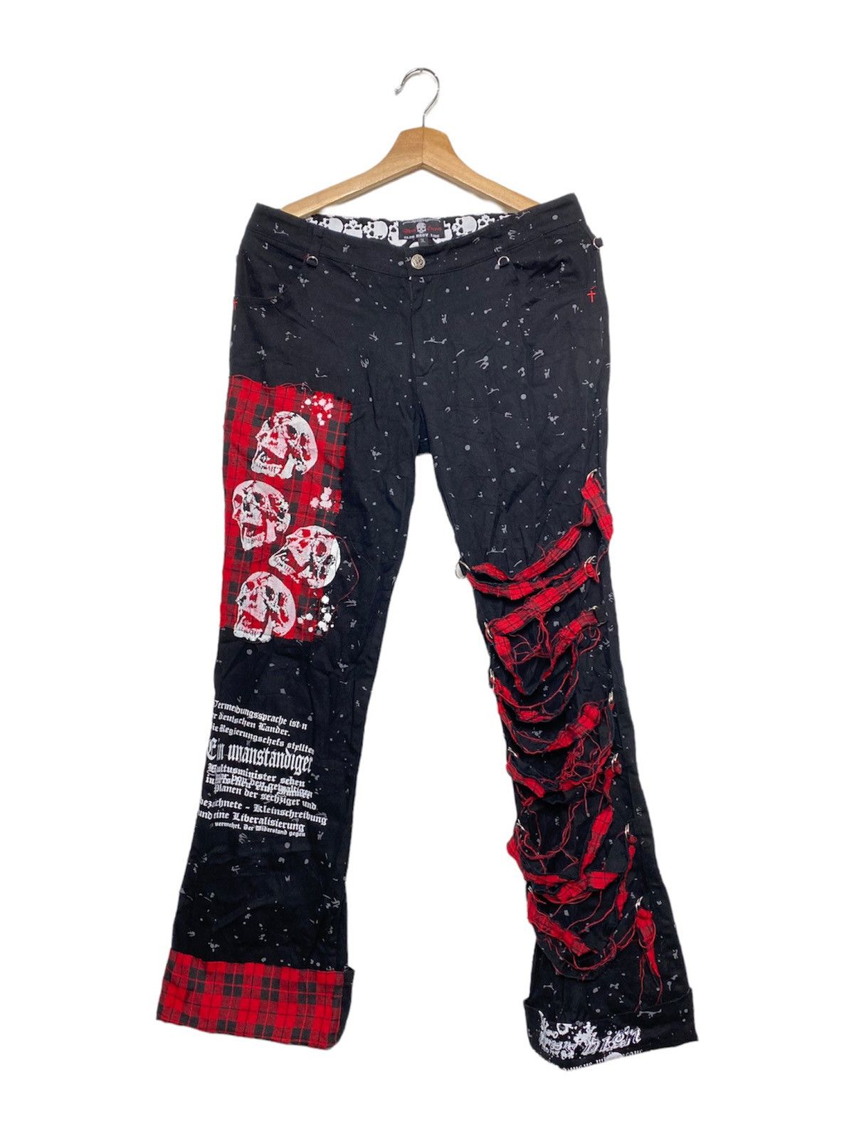 Vintage Blood Storm Punk Distressed Flared Pants Hysteric