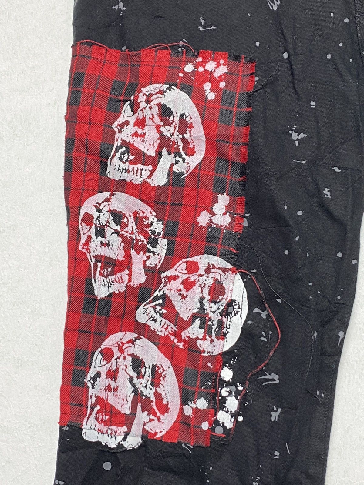 Japanese Brand Vintage Blood Storm Punk Distressed Flared Pants Hysteric Size US 33 - 6 Thumbnail