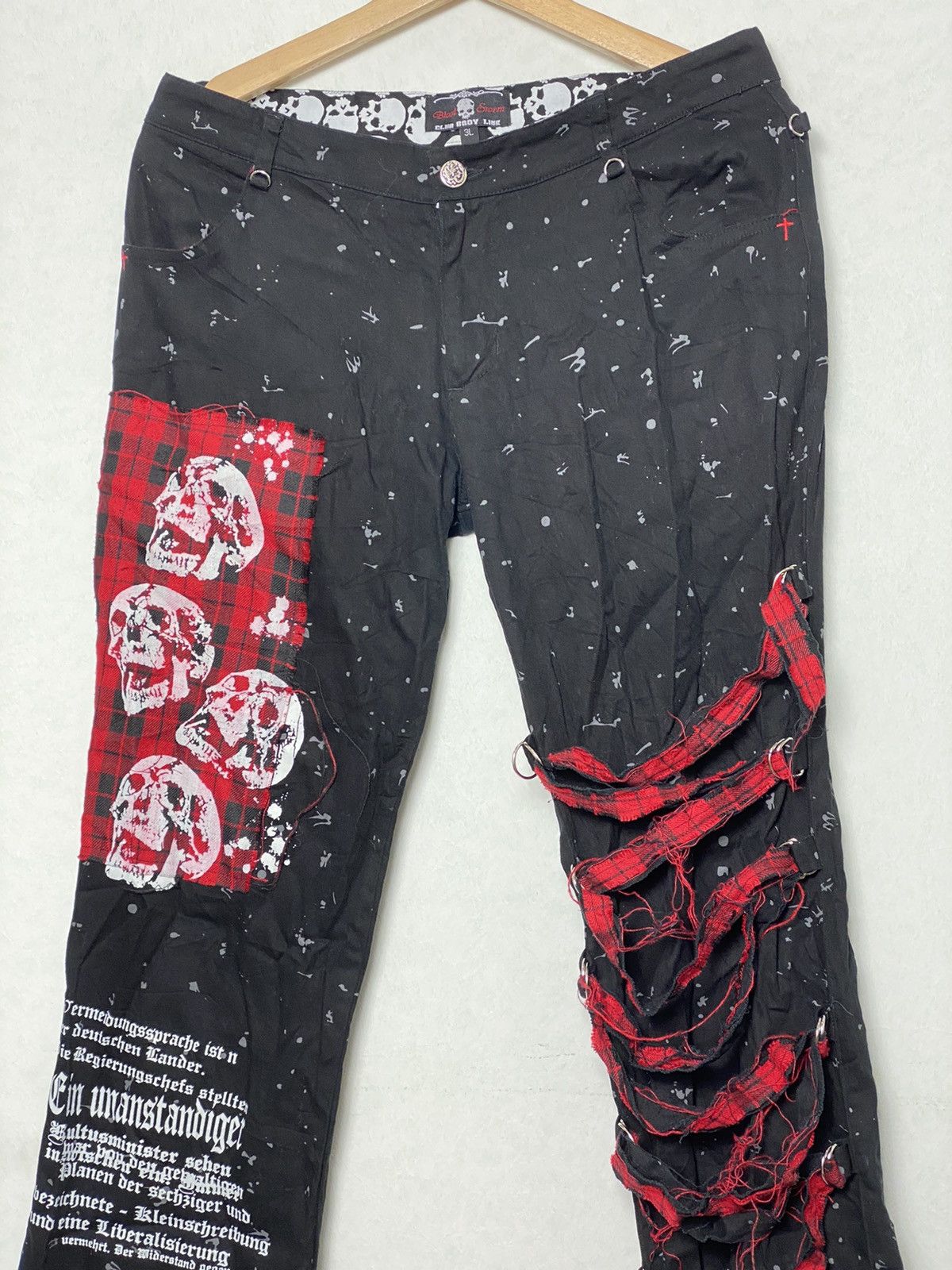 Japanese Brand Vintage Blood Storm Punk Distressed Flared Pants Hysteric Size US 33 - 4 Thumbnail