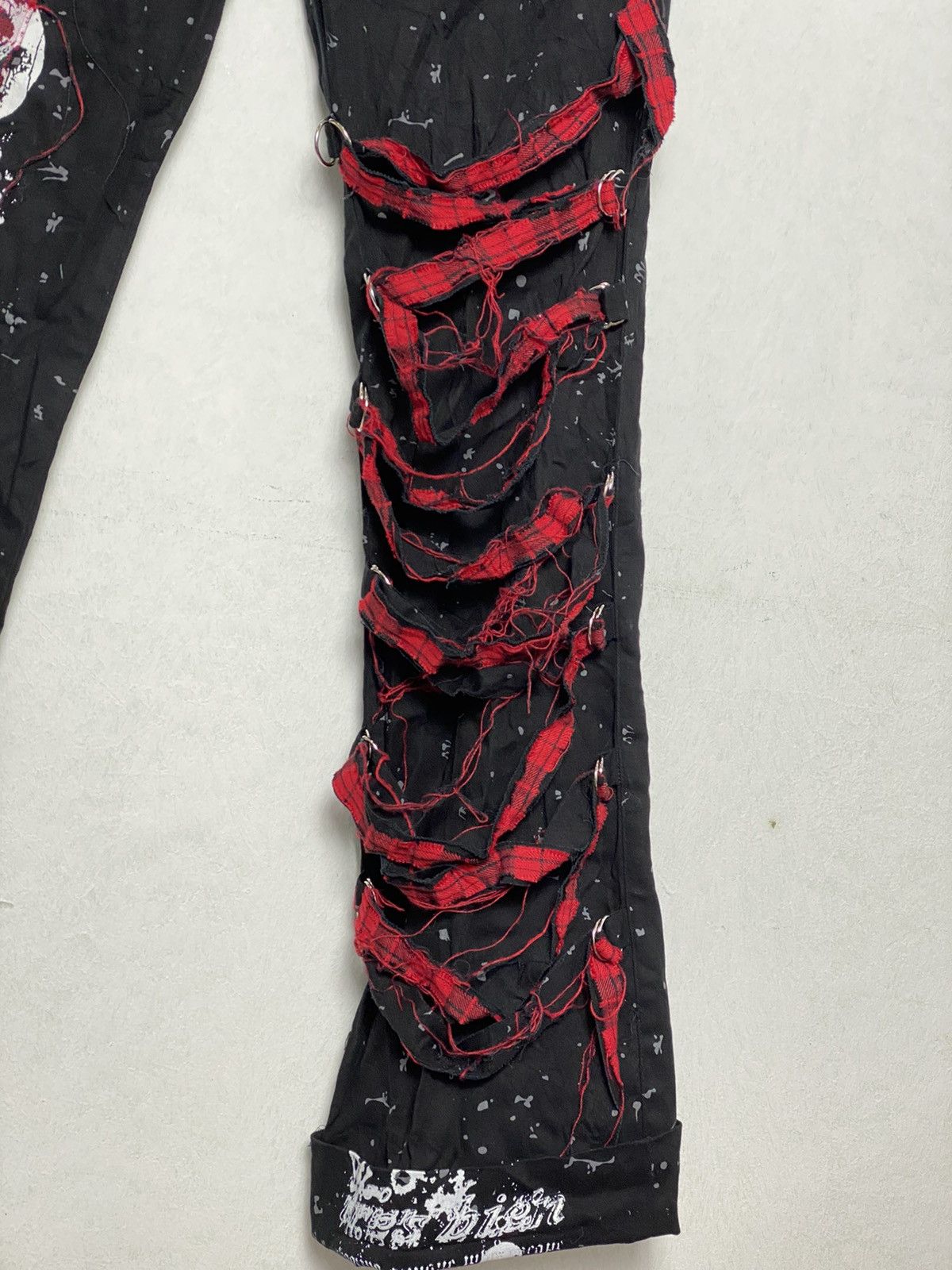 Japanese Brand Vintage Blood Storm Punk Distressed Flared Pants Hysteric Size US 33 - 5 Thumbnail