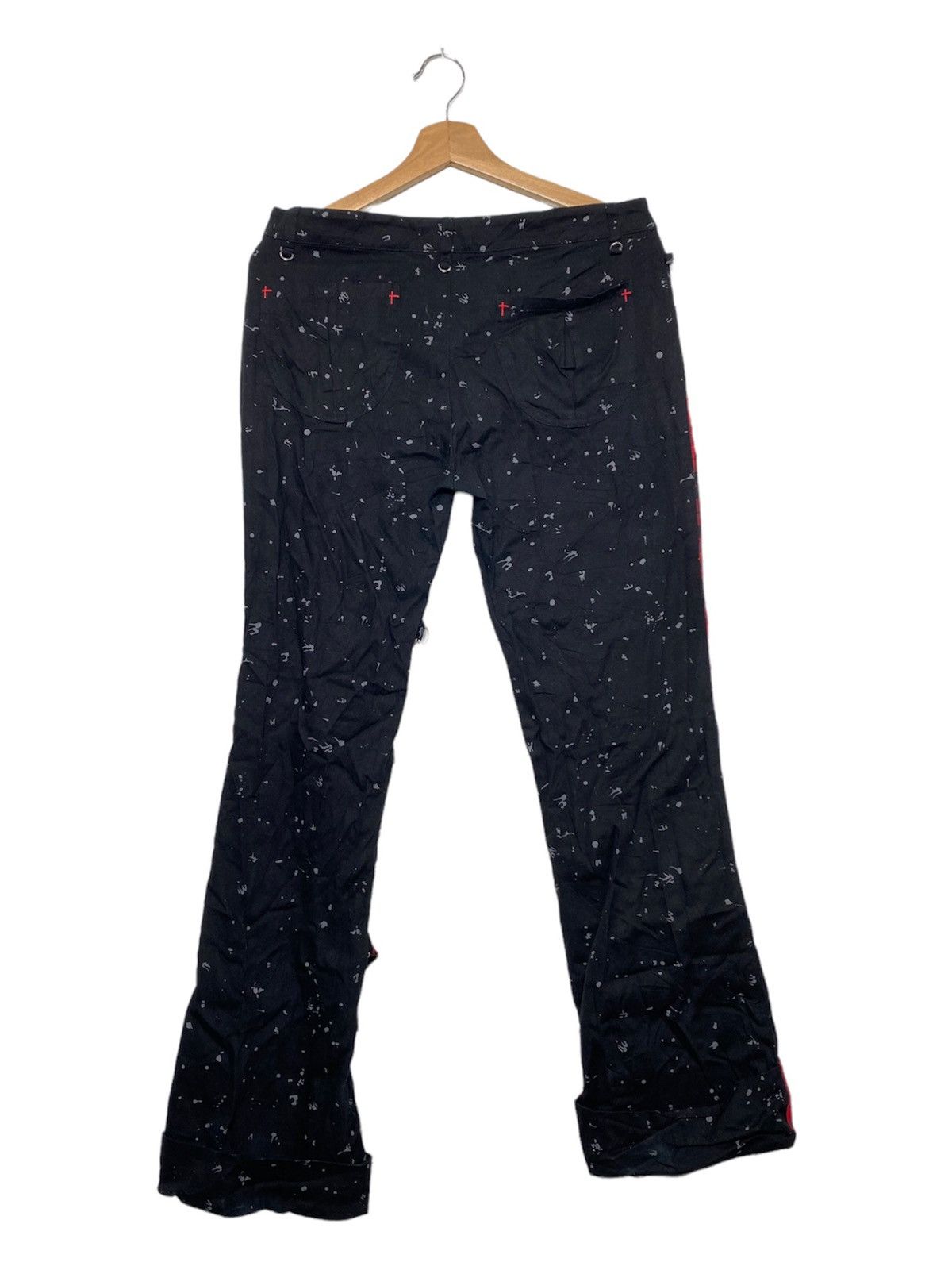 Japanese Brand Vintage Blood Storm Punk Distressed Flared Pants Hysteric Size US 33 - 3 Thumbnail