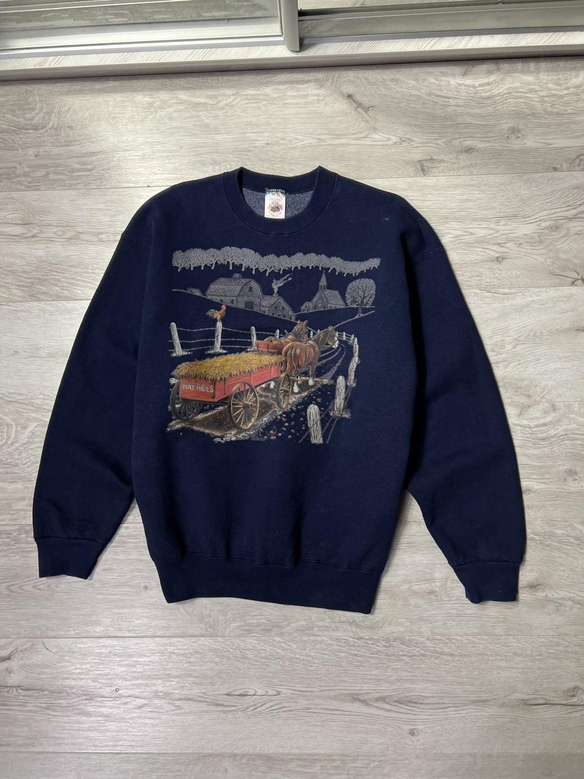 Fruit Of The Loom × Vintage Rare Vintage 90s Fruit Of The Loom Sweater Size US L / EU 52-54 / 3 - 1 Thumbnail