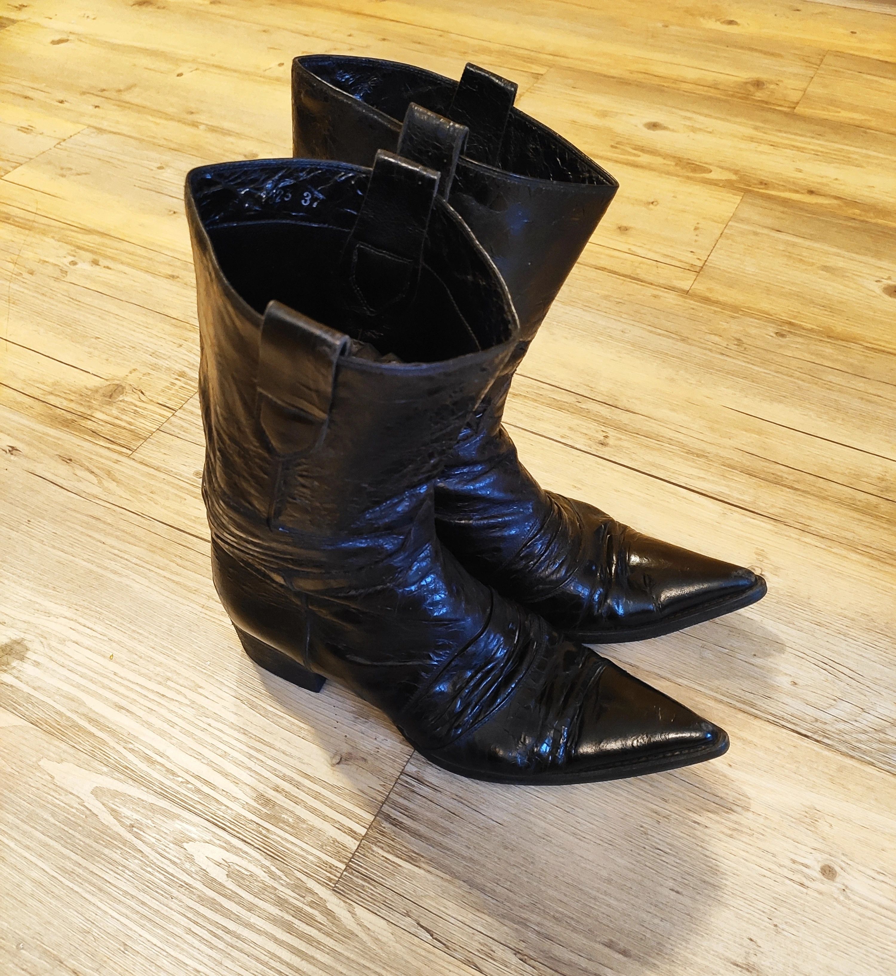 Gianni Barbato Deconstructed coated leather boots.like Guidi or Marsell Size US 6.5 / IT 36.5 - 2 Thumbnail