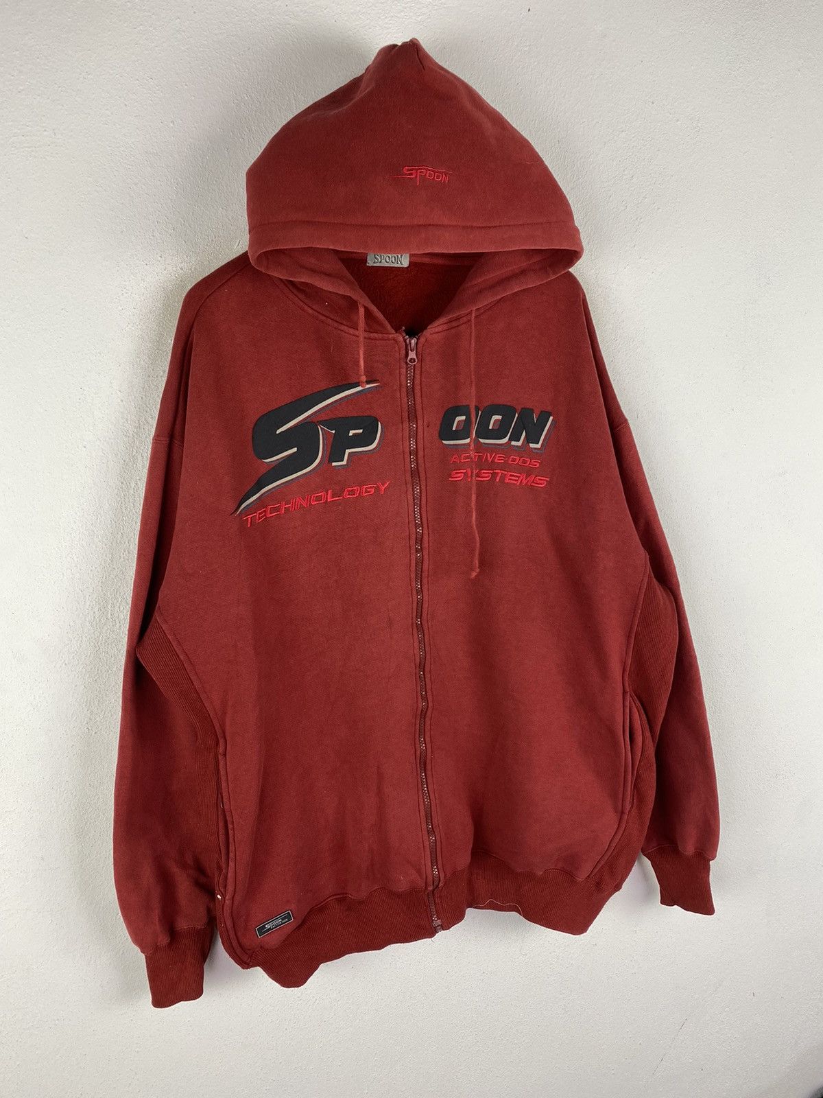 Honda × Japanese Brand Spoon Honda Vintage Zip-Up Hoodie Activewear for Enthusiasts Size US XL / EU 56 / 4 - 3 Thumbnail