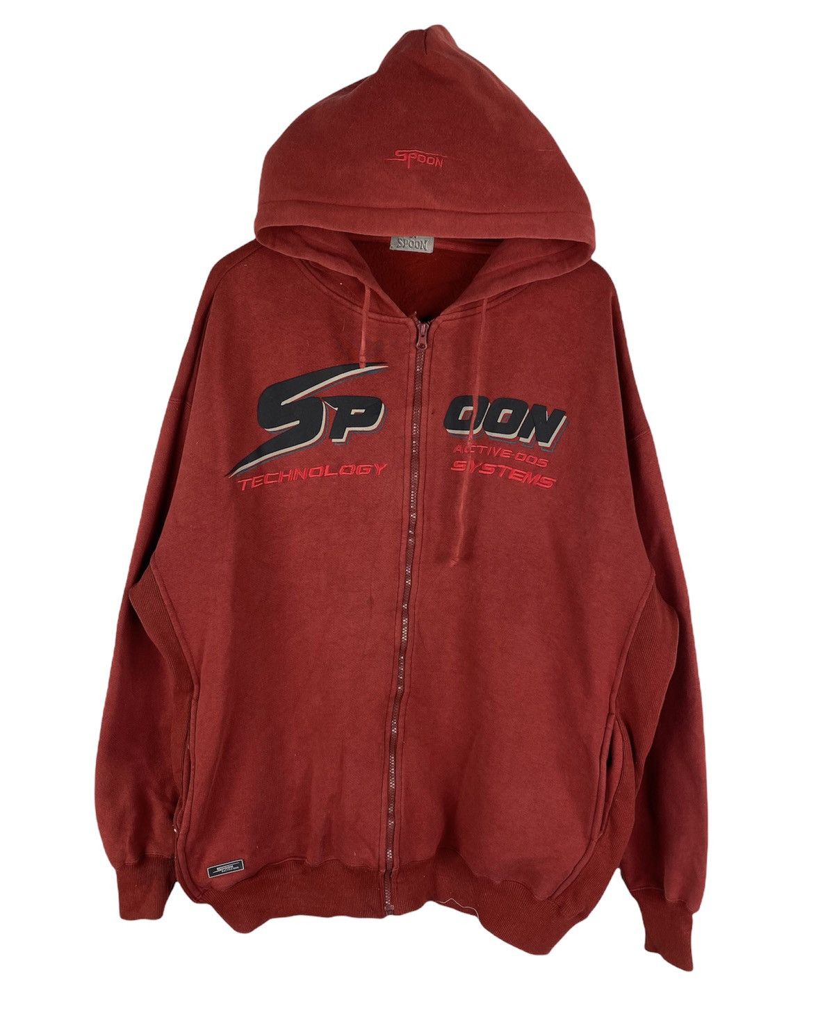 Honda × Japanese Brand Spoon Honda Vintage Zip-Up Hoodie Activewear for Enthusiasts Size US XL / EU 56 / 4 - 1 Thumbnail