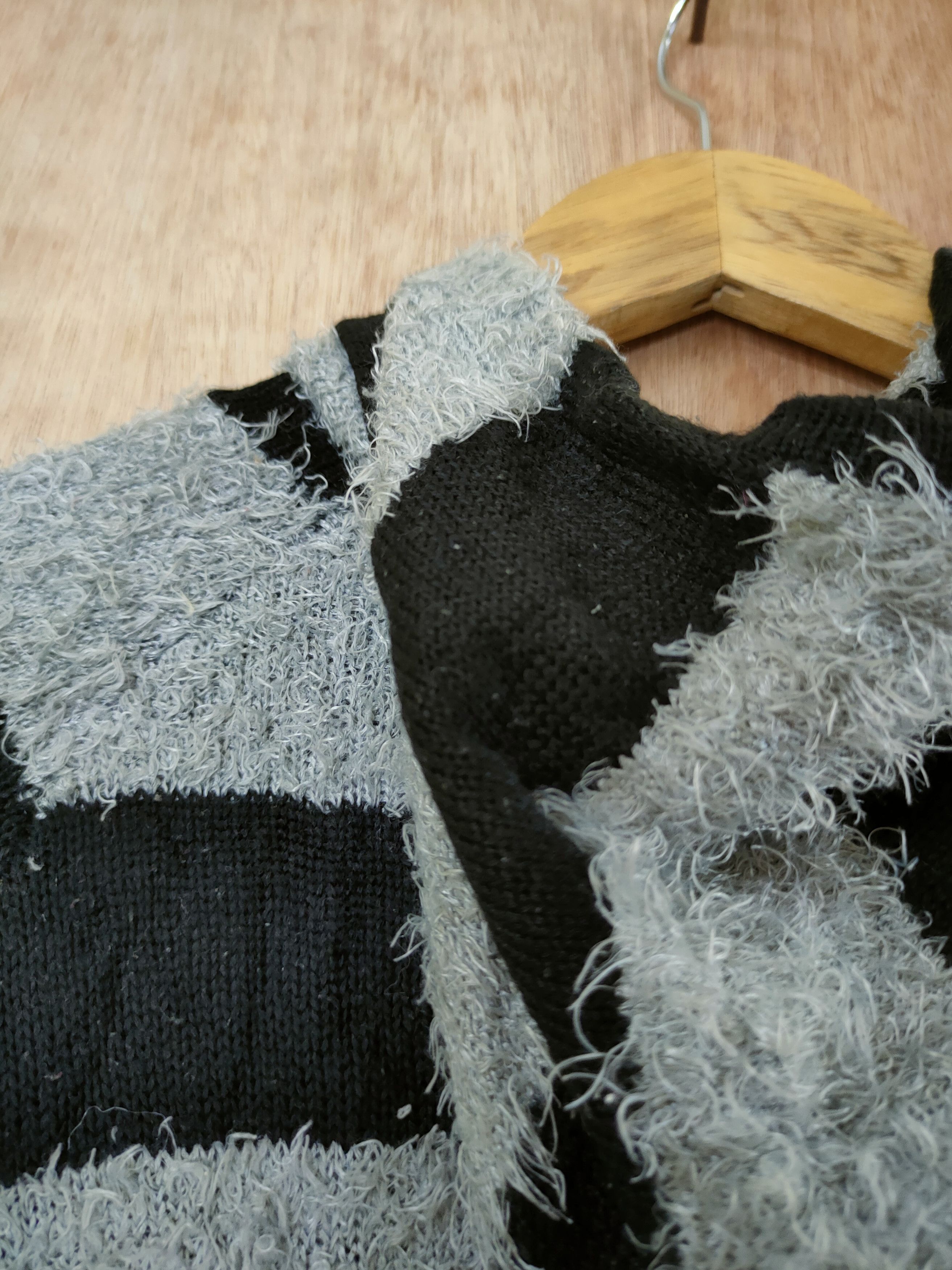 Japanese Brand Method FDG labo shaggy mohair fur knitwear japan #46-522 Size US M / EU 48-50 / 2 - 12 Thumbnail